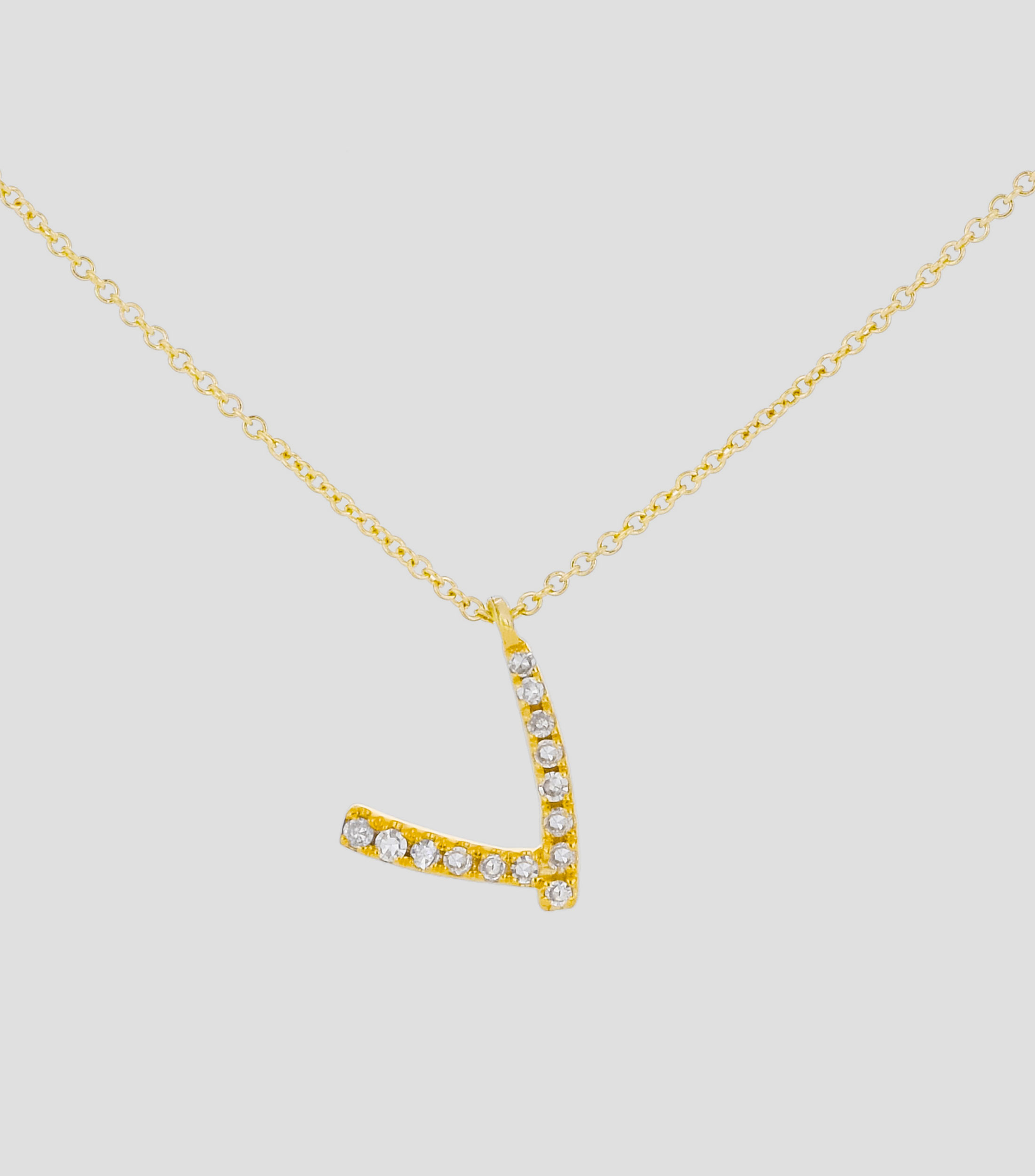 Dije y cadena en oro amarillo 14 Kts Mujer
