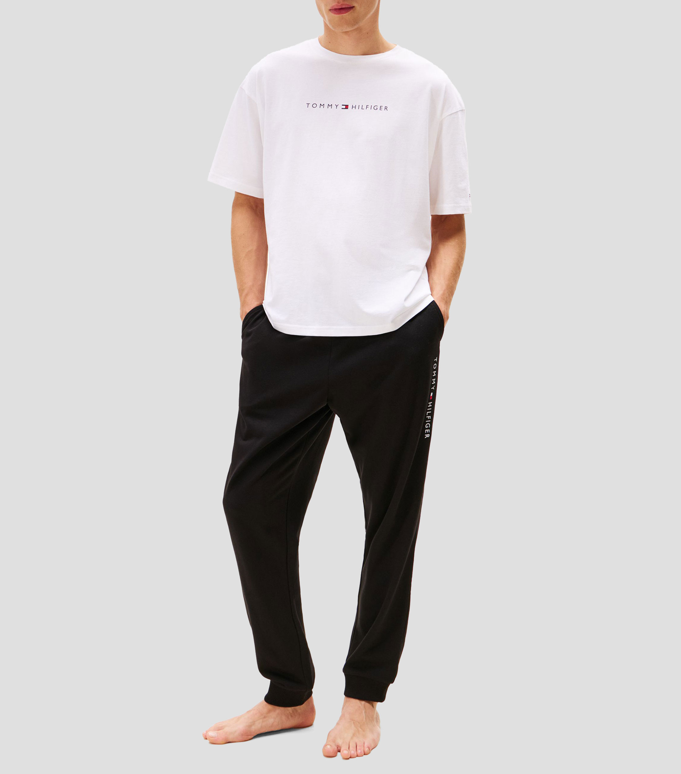 Playera cuello redondo manga corta estampada Hombre