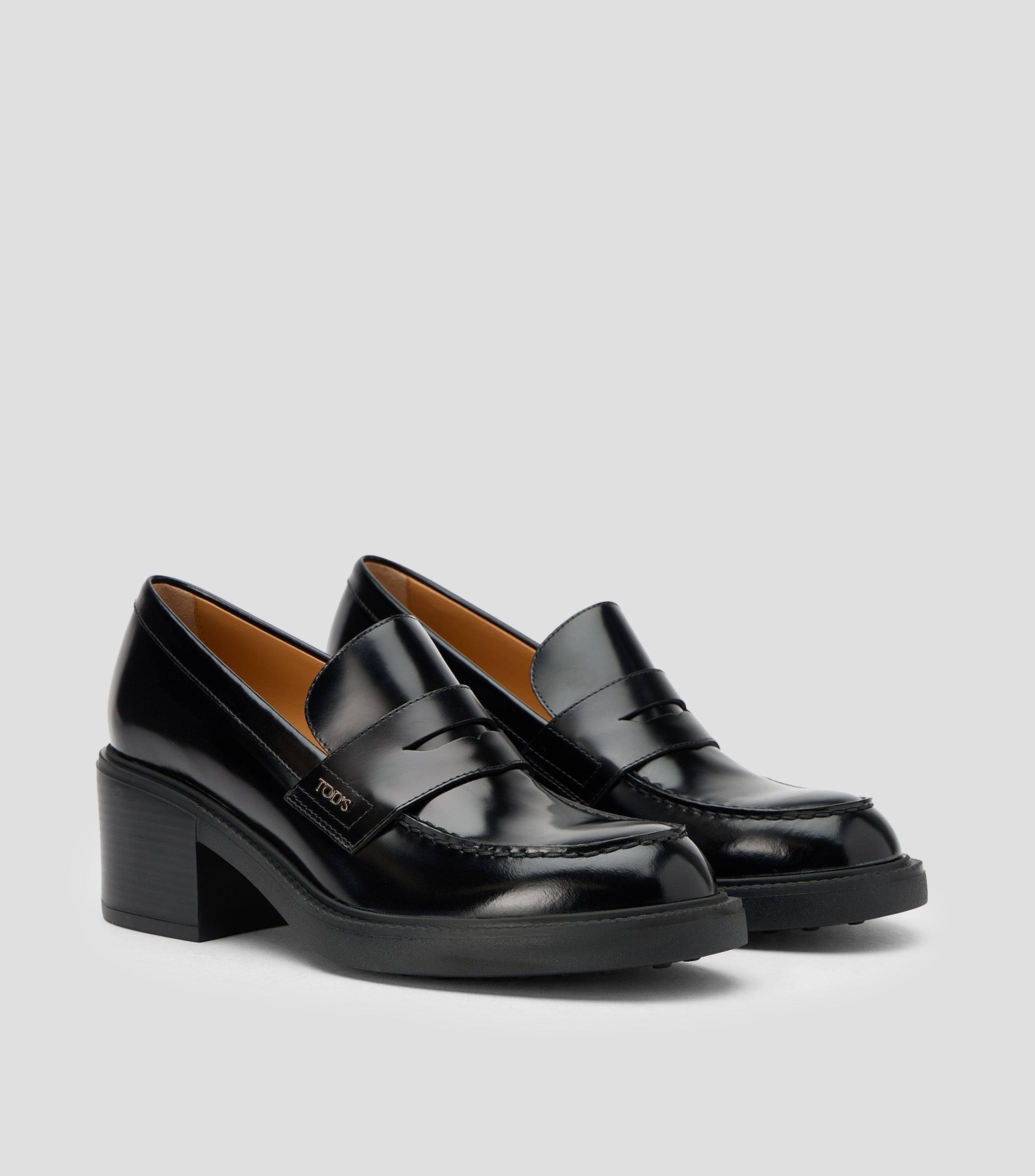 Mocasines en piel con cinta Mujer