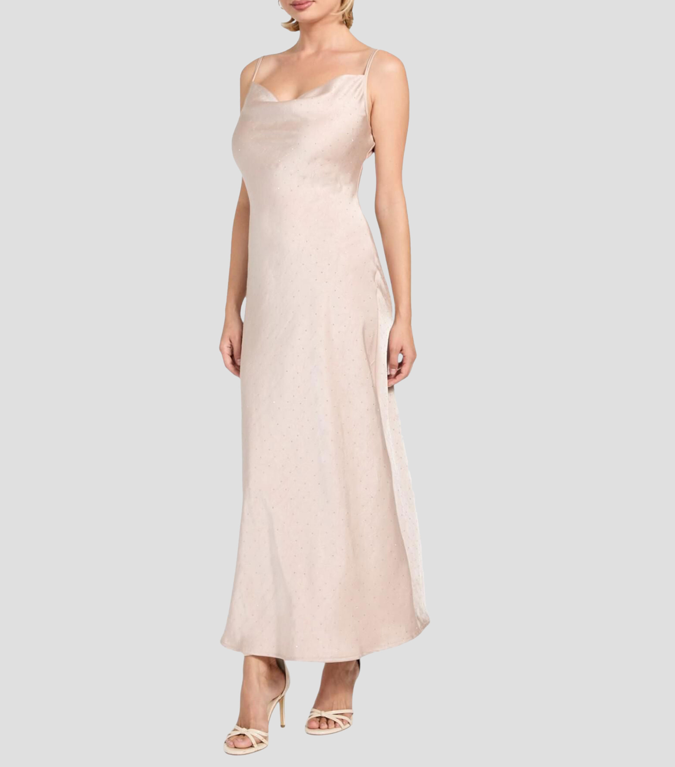 Vestido largo liso Mujer