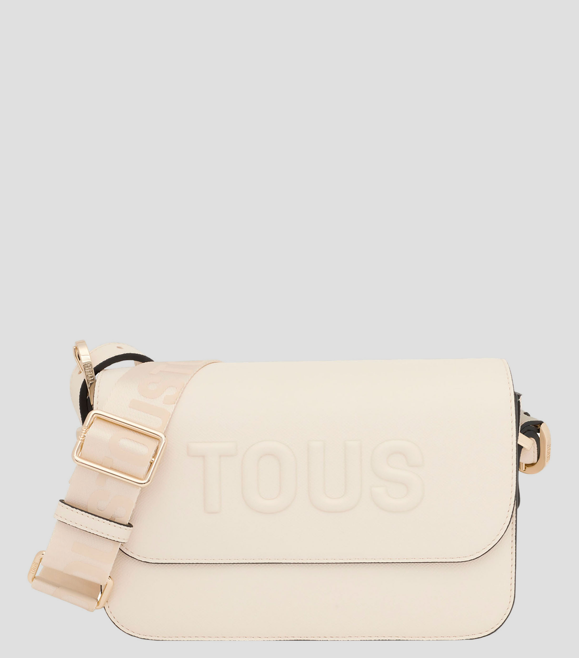 Bolsa crossbody beige Brenda con logotipo Mujer