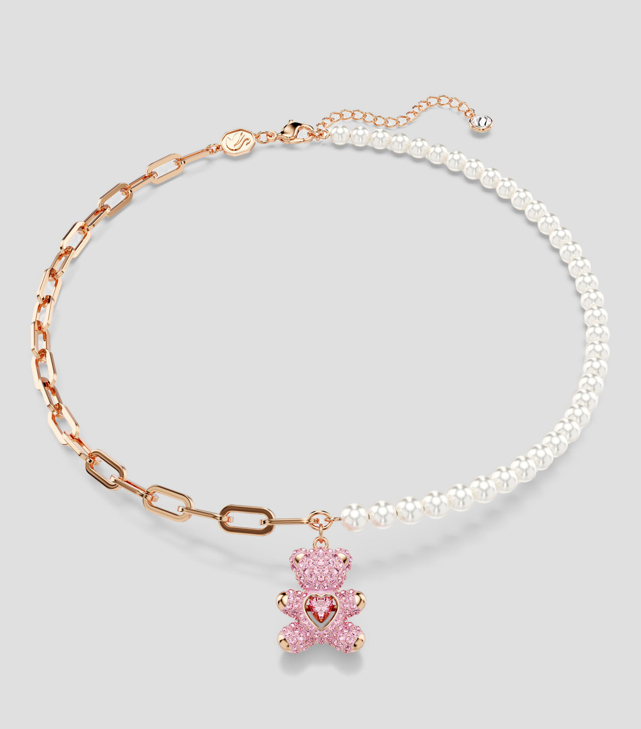 Collar Teddy Oso Rosa Mujer