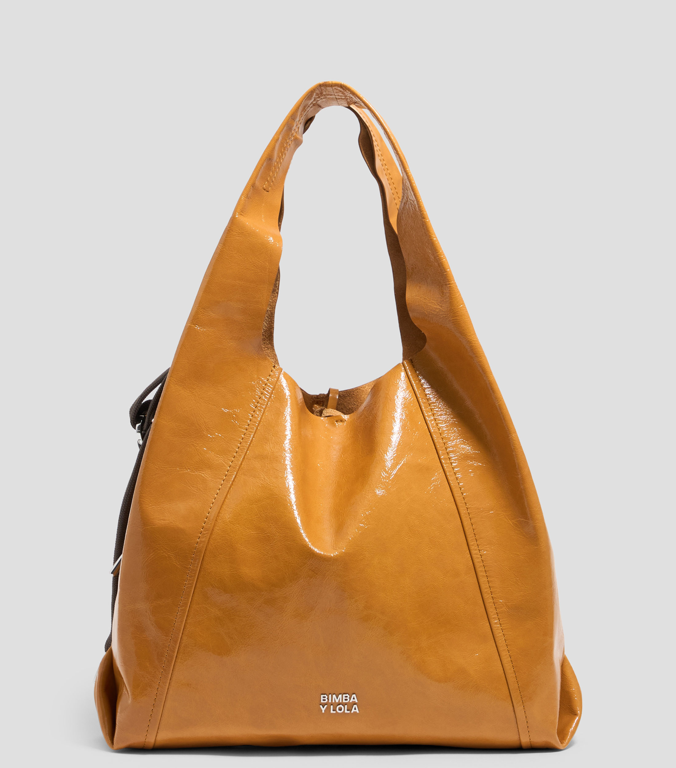 Bolsa Tote Paper grande piel caramelo Mujer