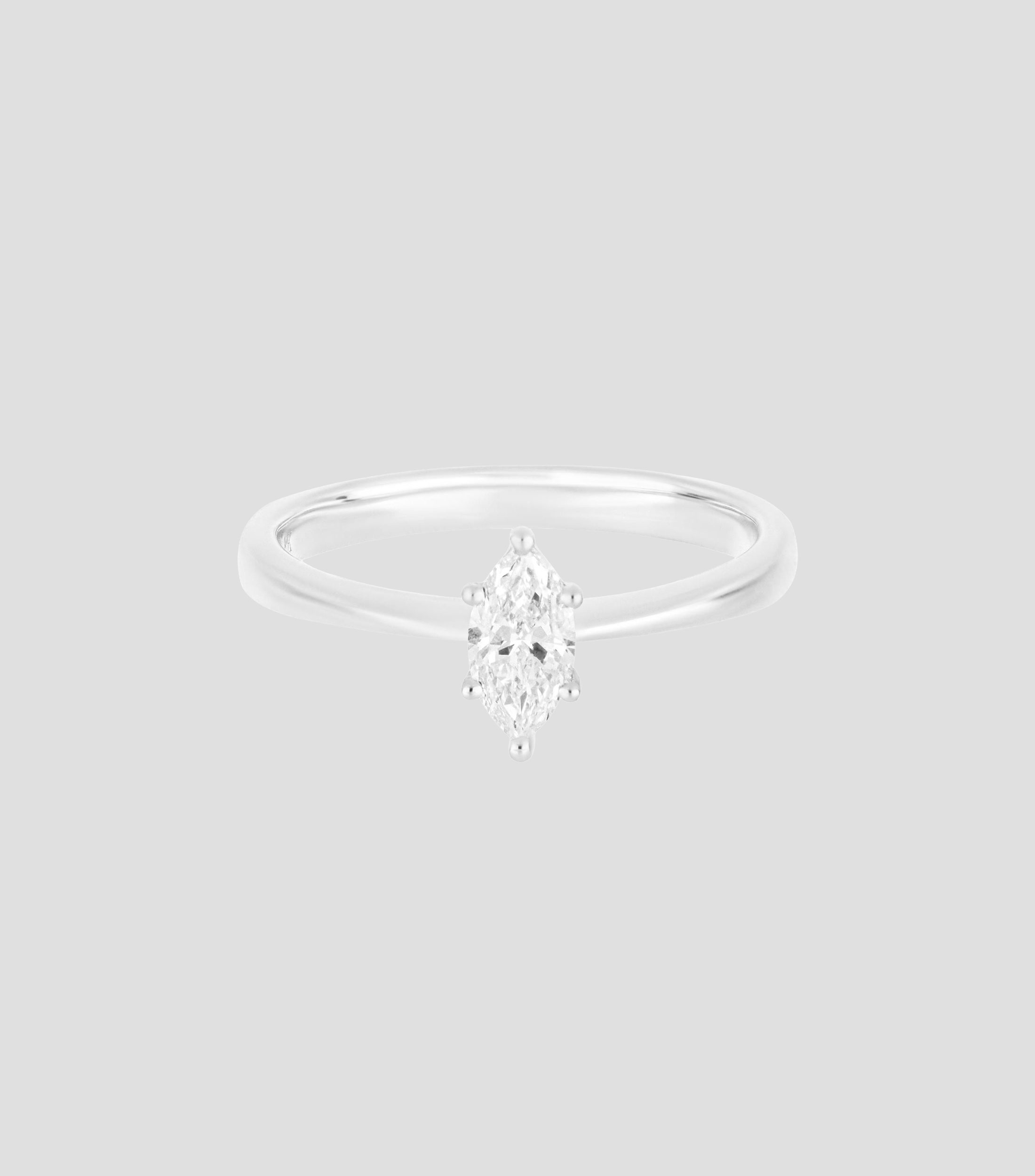 Anillo de compromiso en oro blando 18 Kilates con diamante Mujer