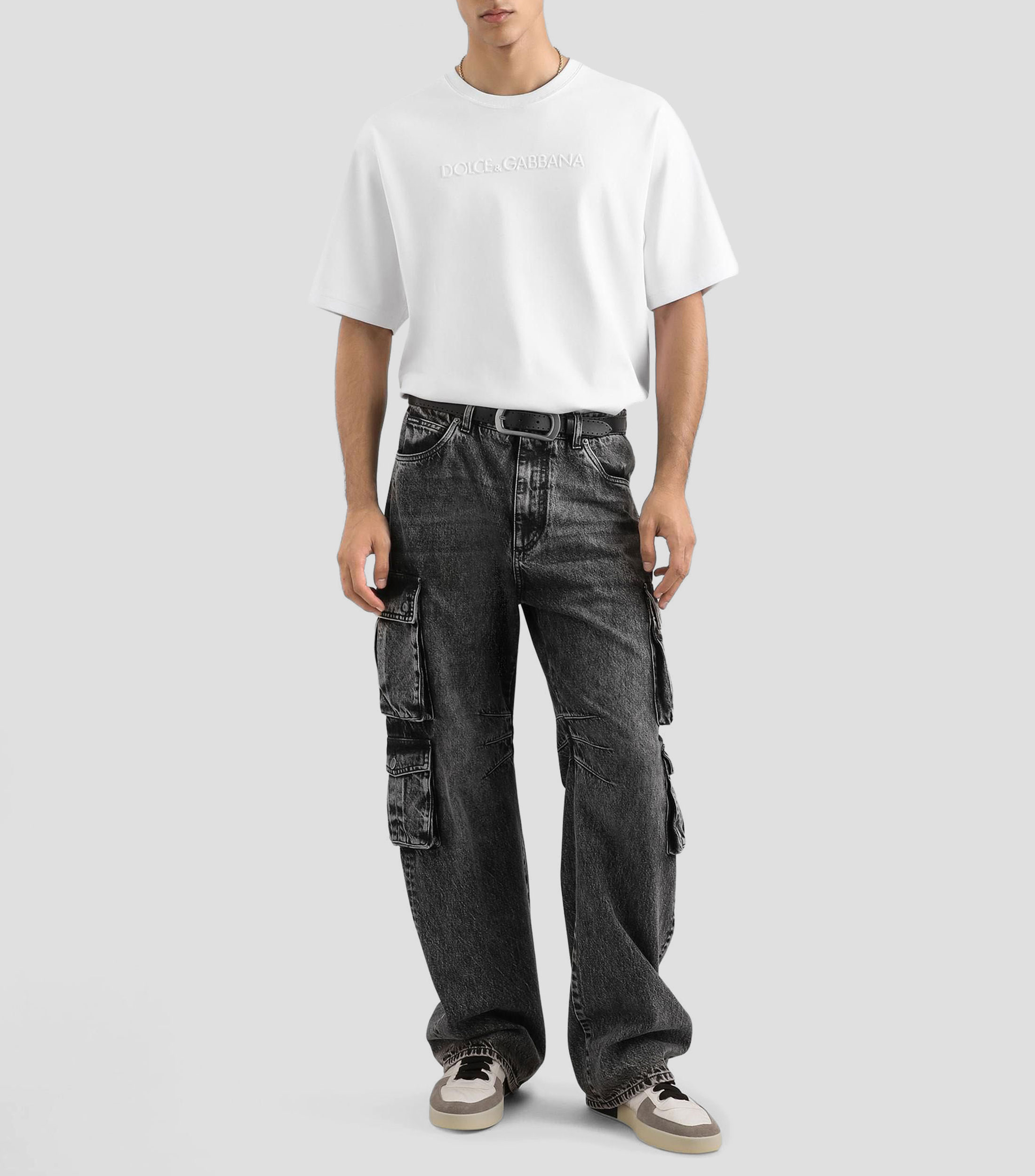 Playera de cuello redondo manga corta lisa Hombre