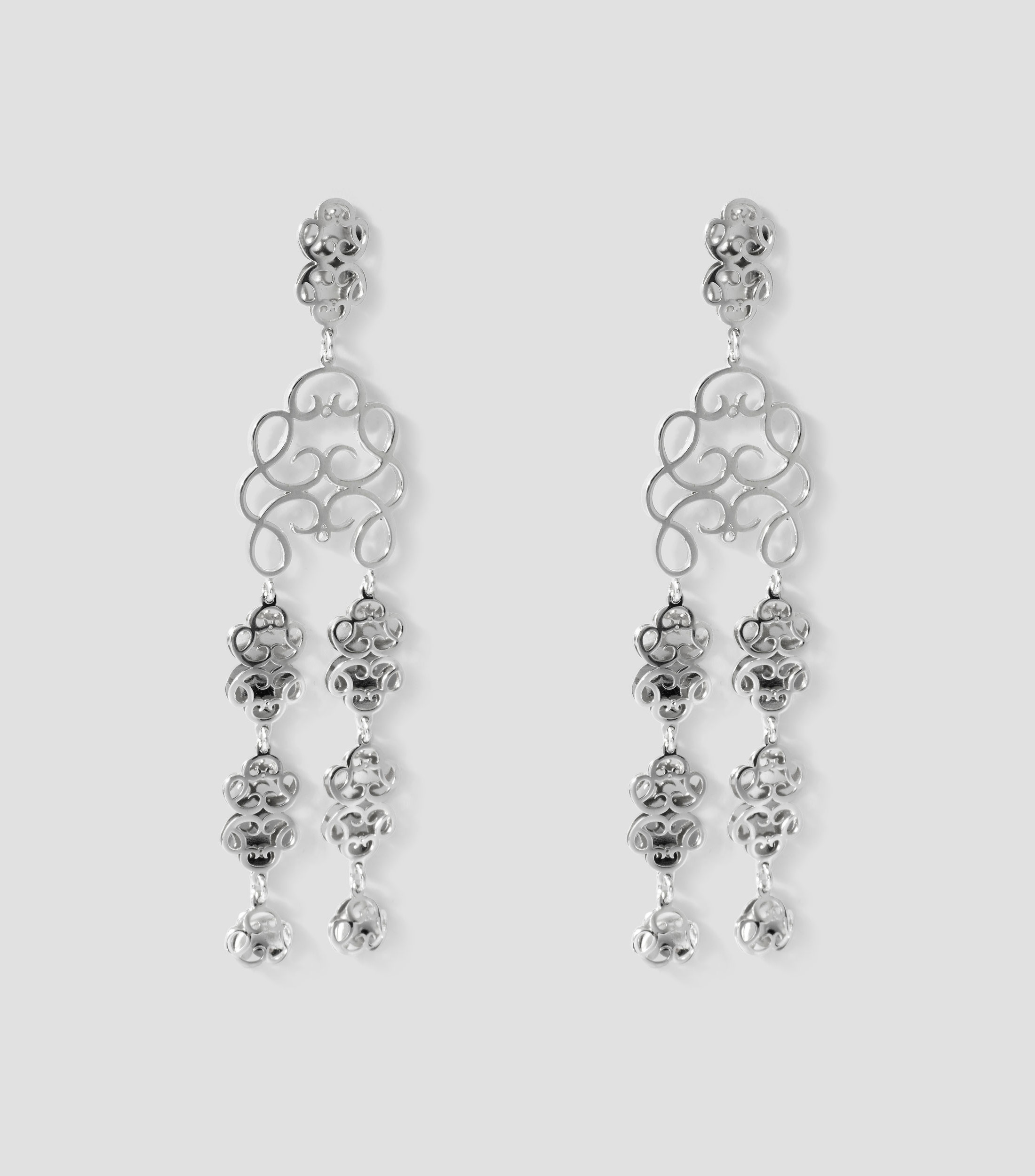 Pendientes en plata .925 Símbolo Real Mujer