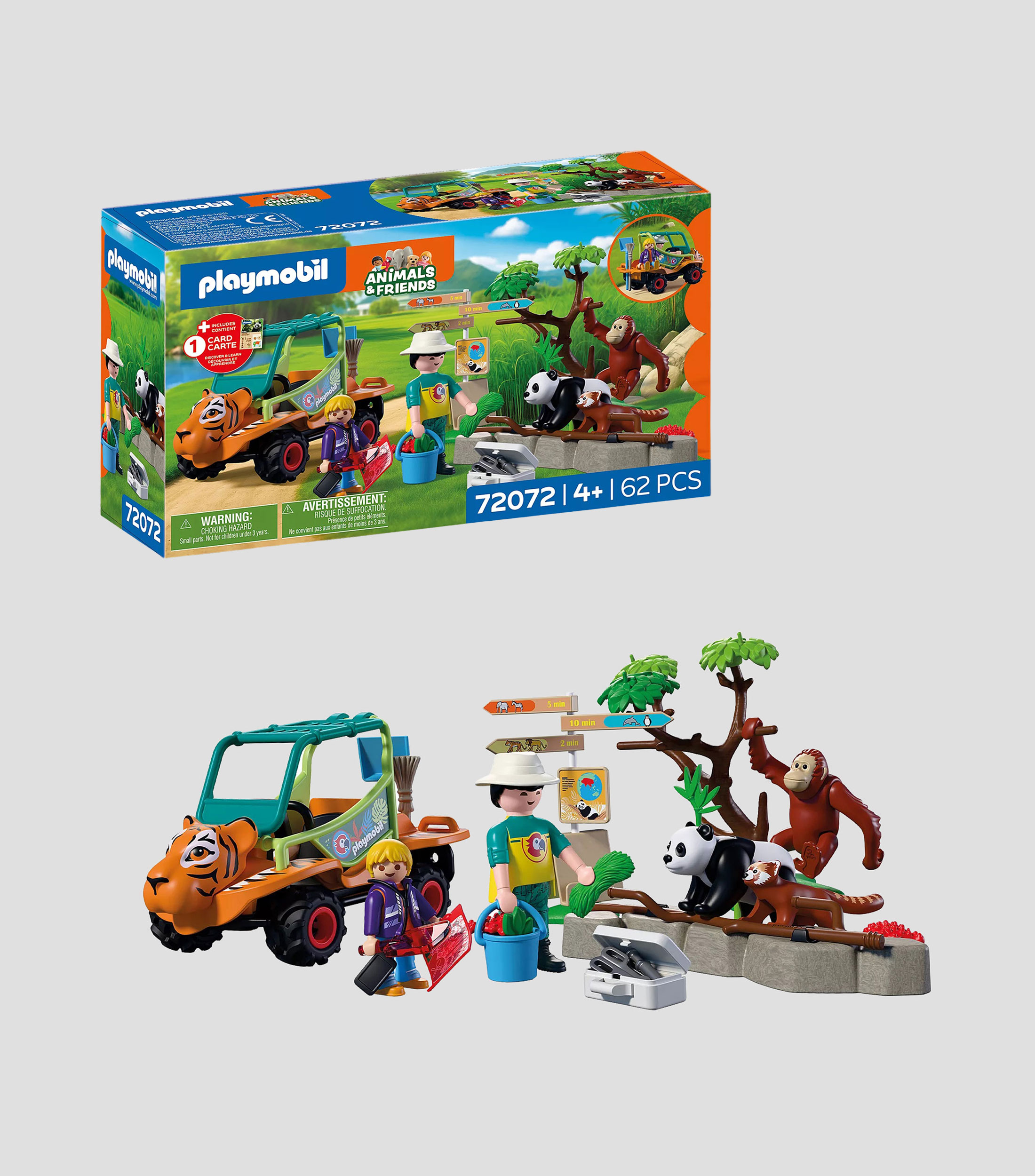 Playset Zoo: Cuidador de zoo con vehículo