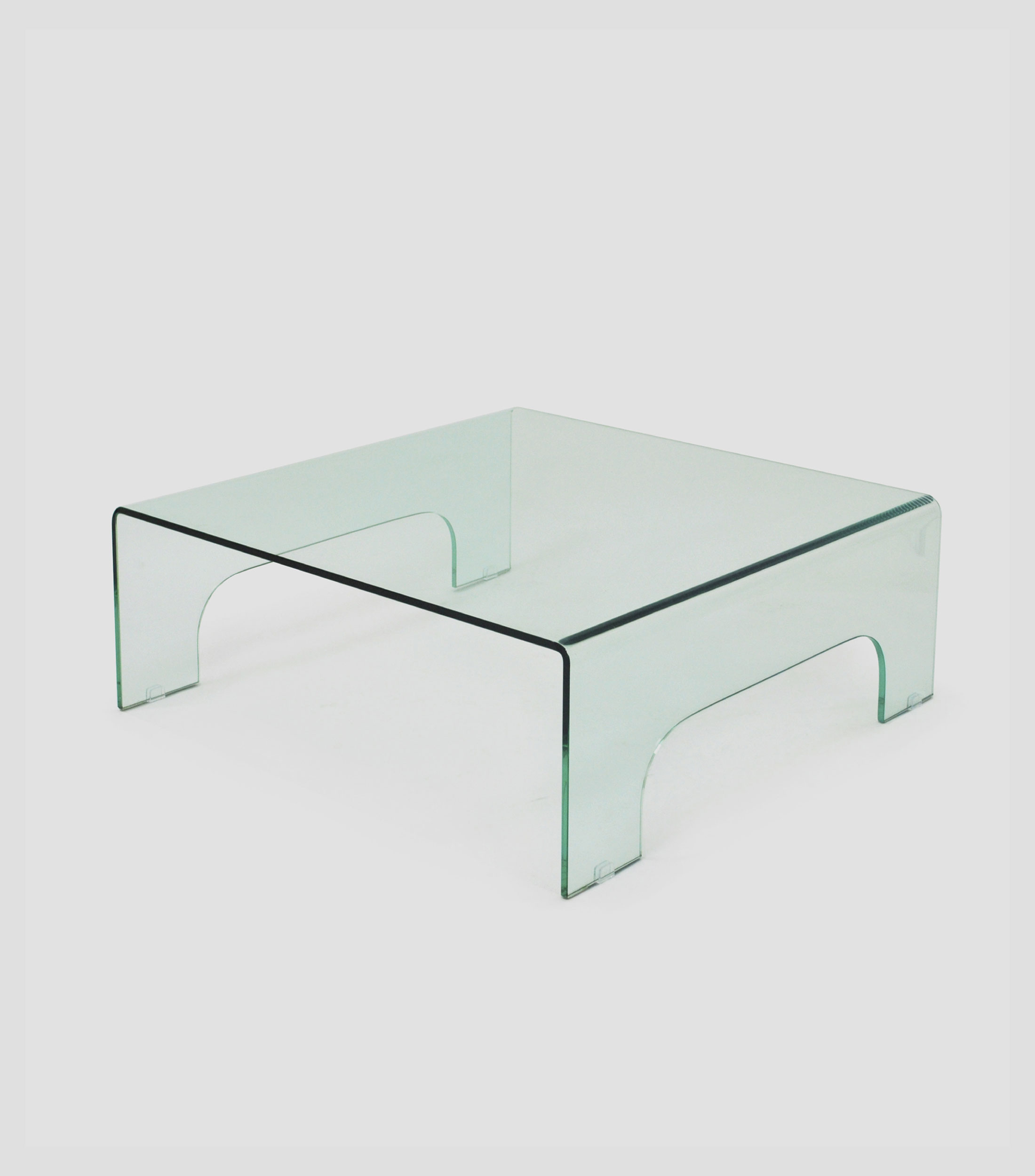 Mesa de centro UNO en vidrio transparente