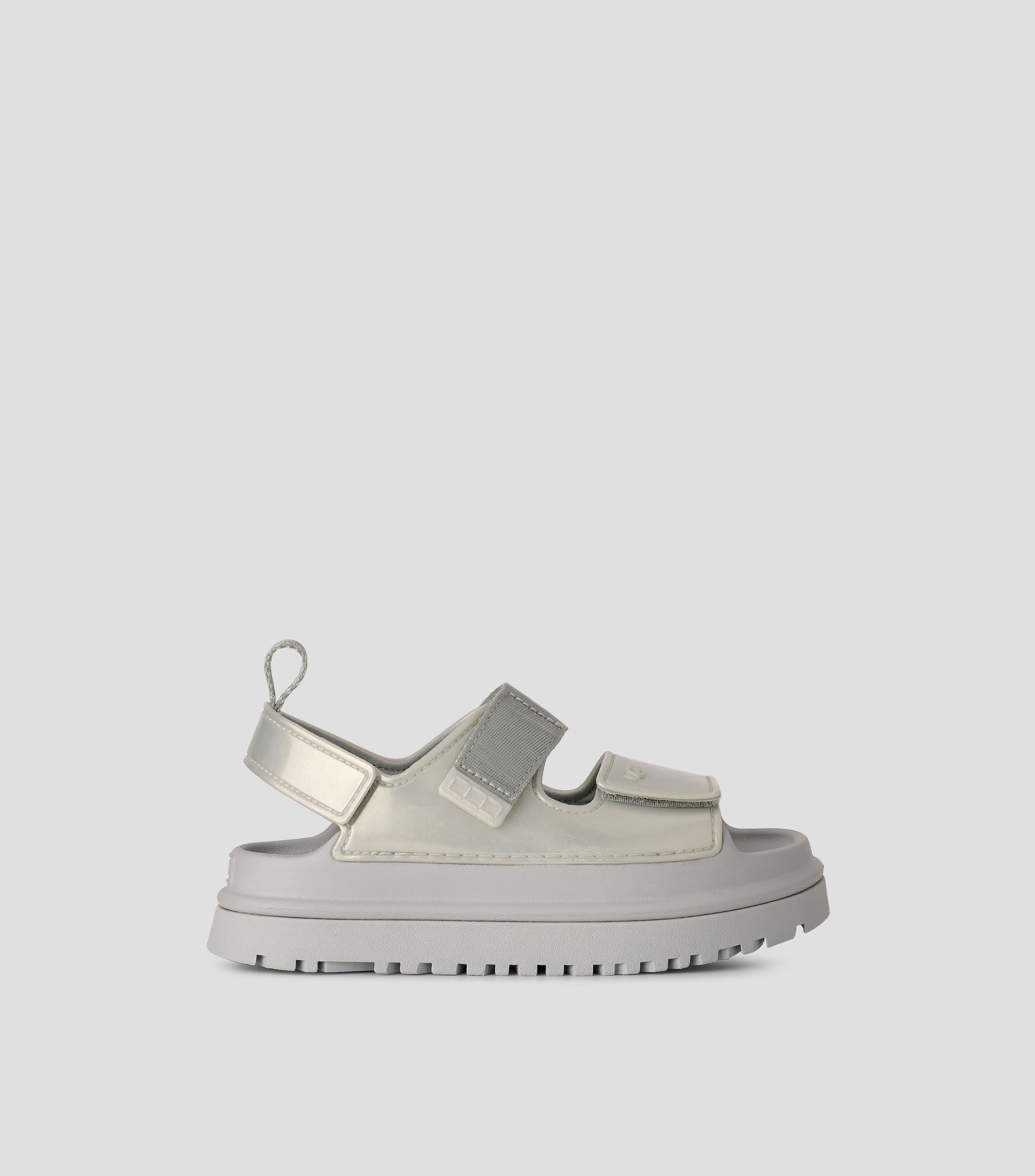 Sandalias planas con plataforma GoldenGlow Glossy Sparkles Mujer