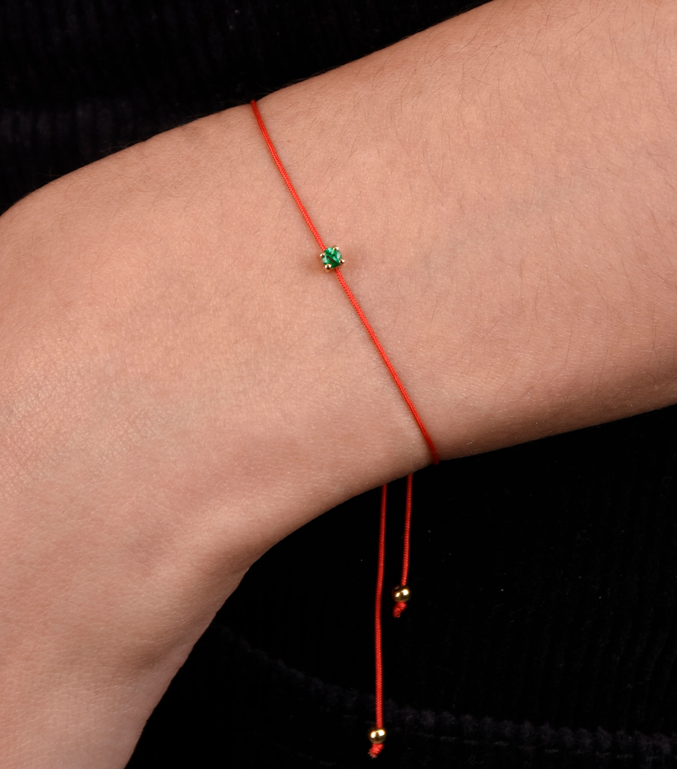 Pulsera con esmeralda Mujer