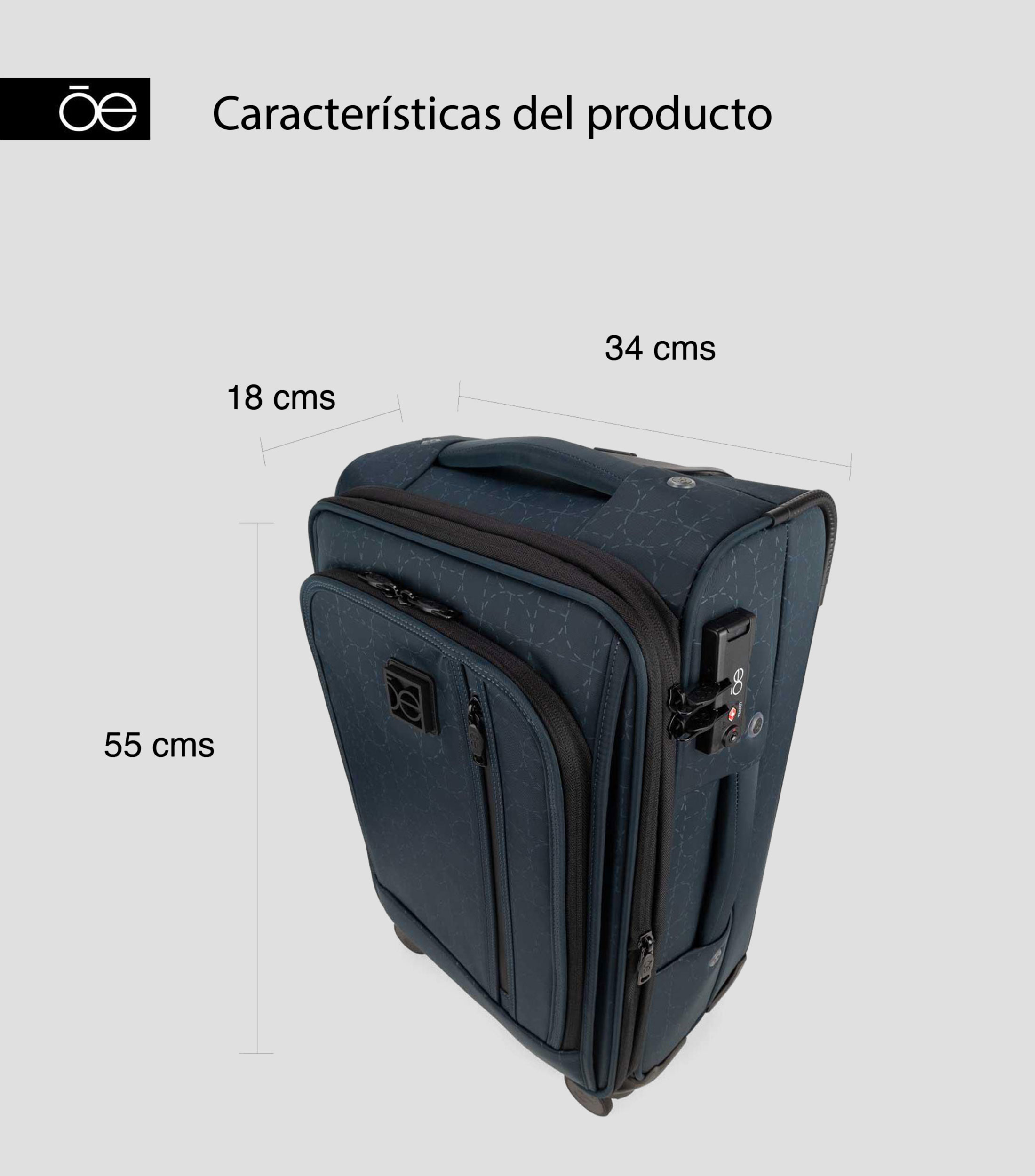 Maleta para cabina 10 kg Azul Marino