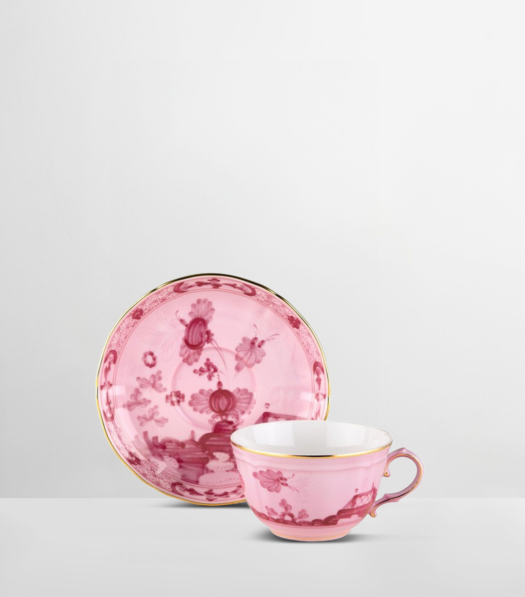 Plato para taza de té Oriente Italiano pintado