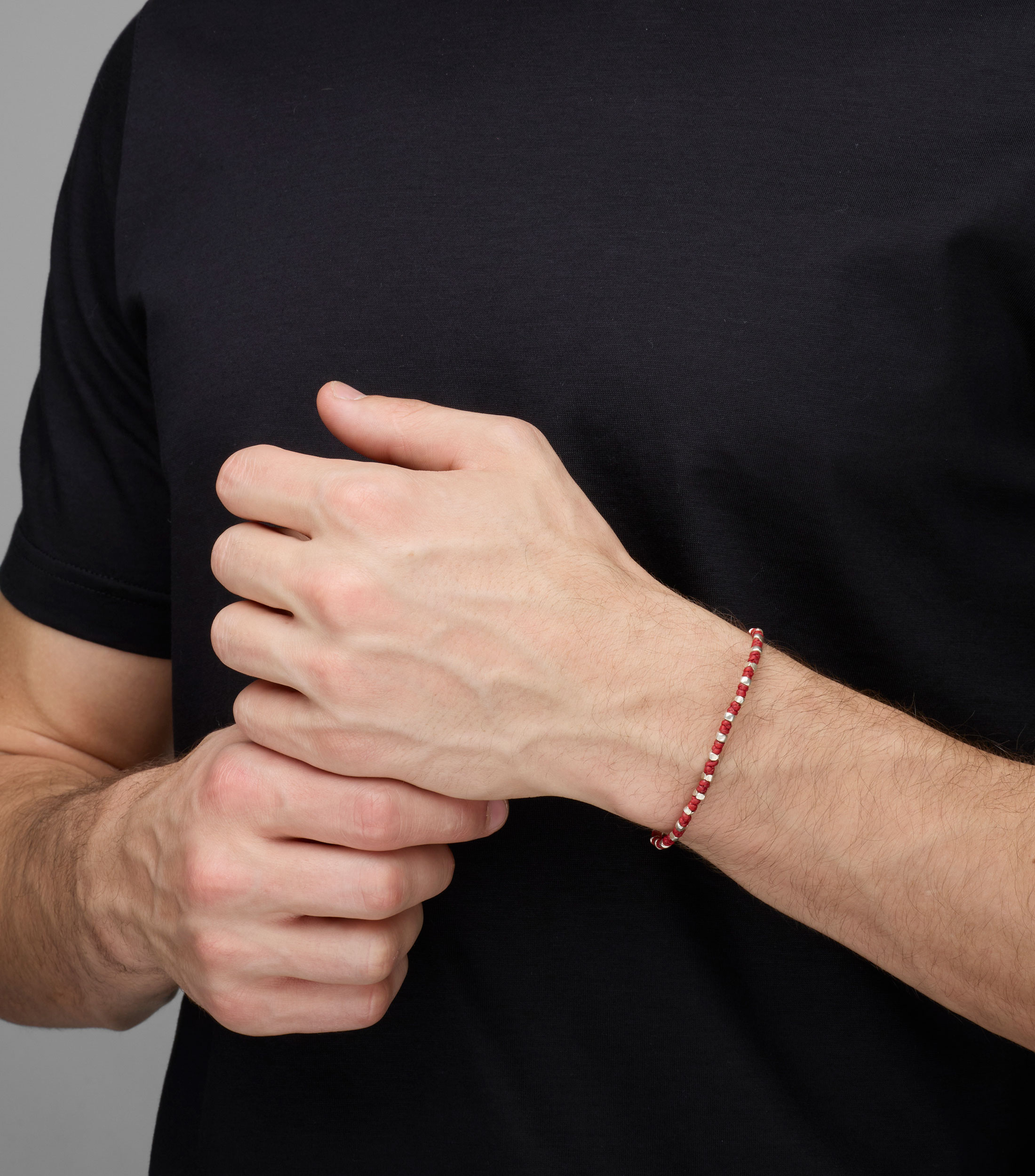 Pulsera nudos rojos Hombre
