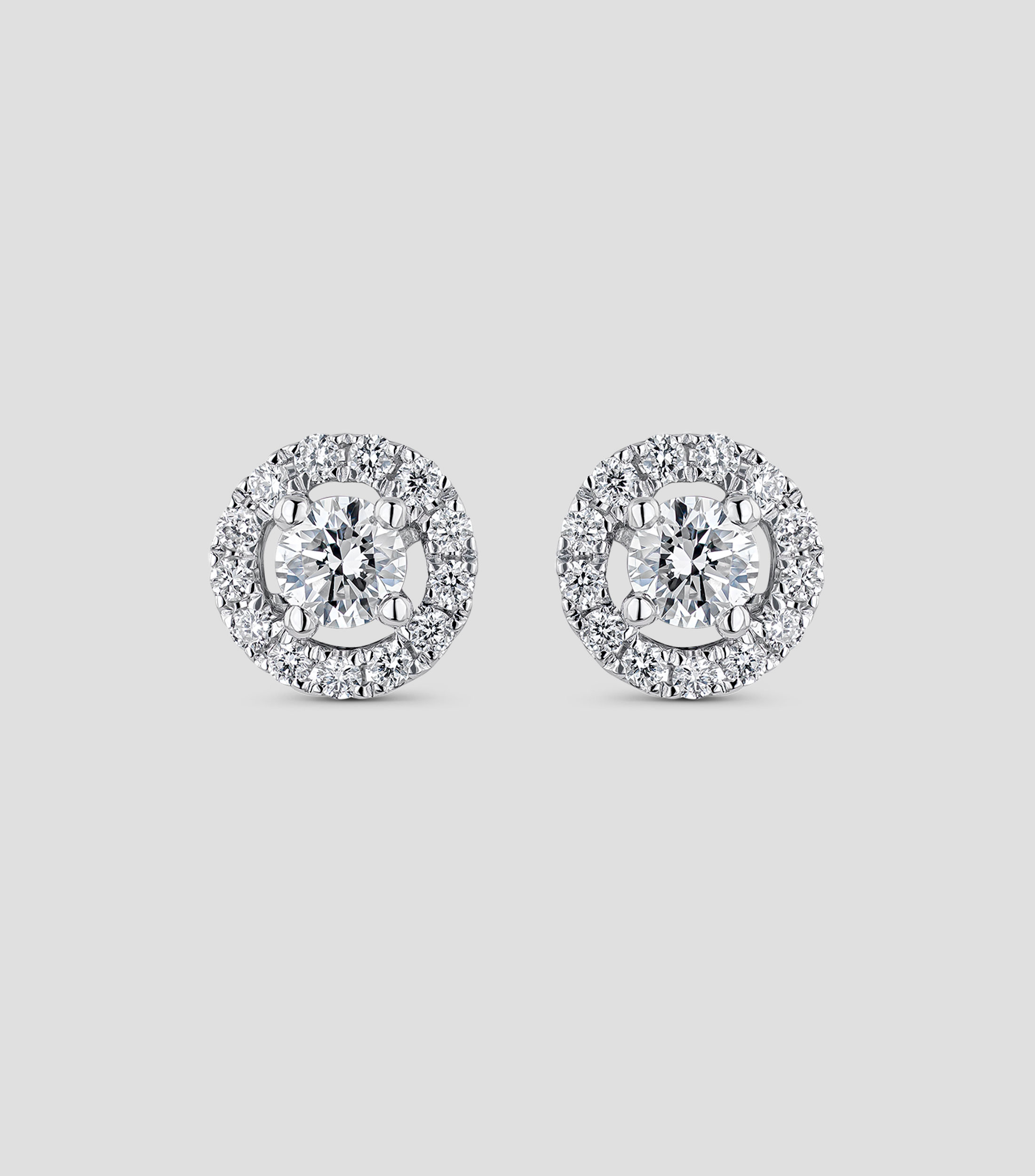 Aretes en oro blanco de 18 Kts Mujer