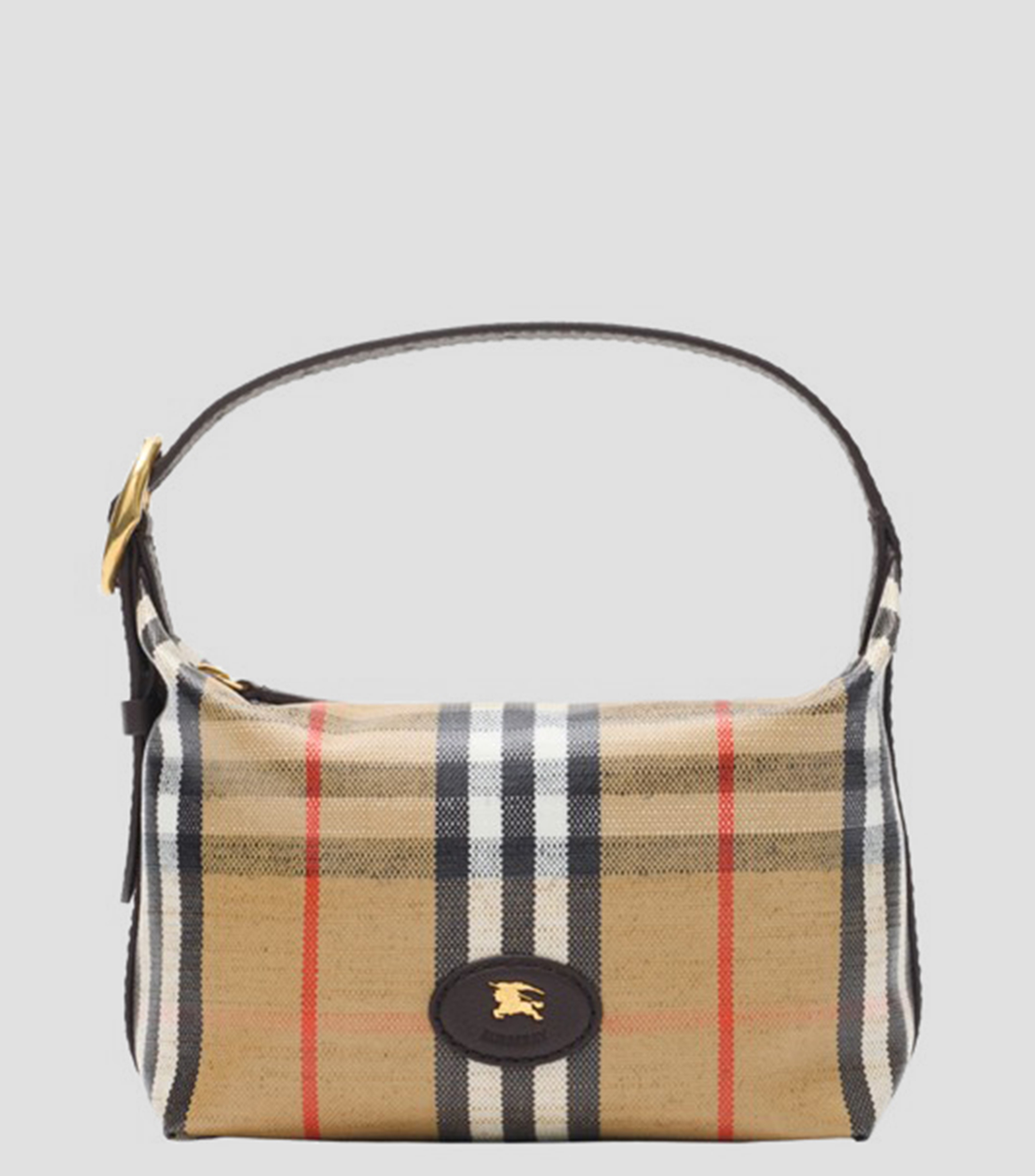 Bolsa shoulder con cuadros Mujer
