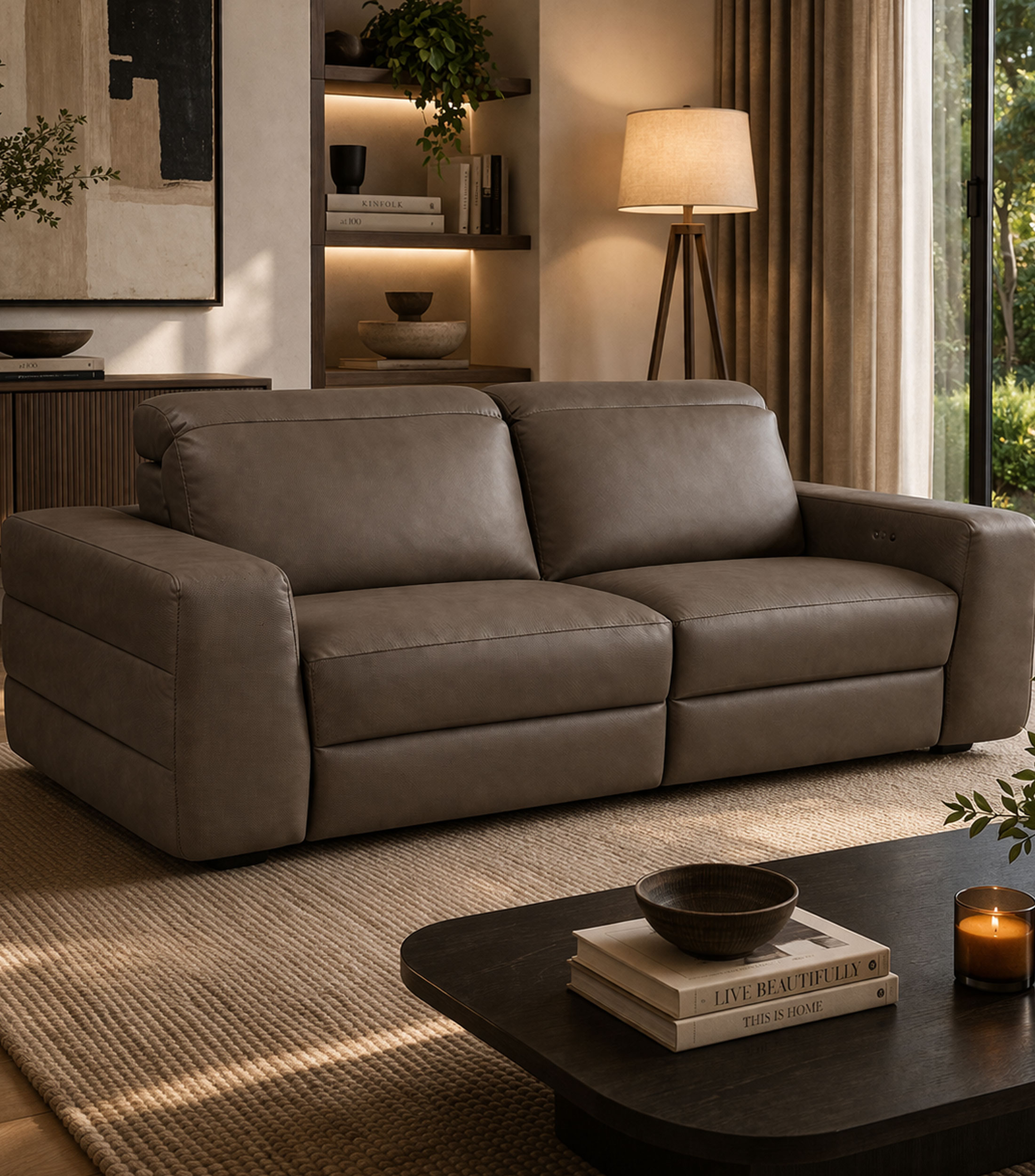 Love seat Petrov en piel