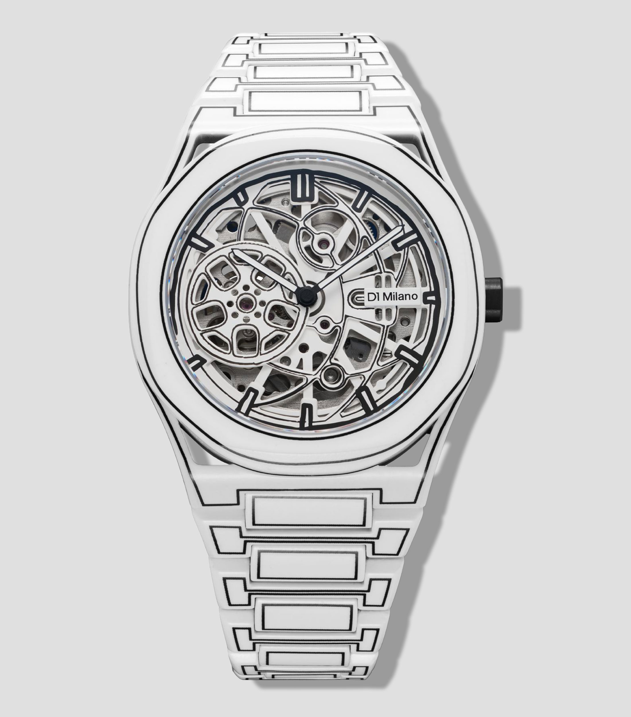Reloj para hombre Sketch Skeleton De vestir Blanco
