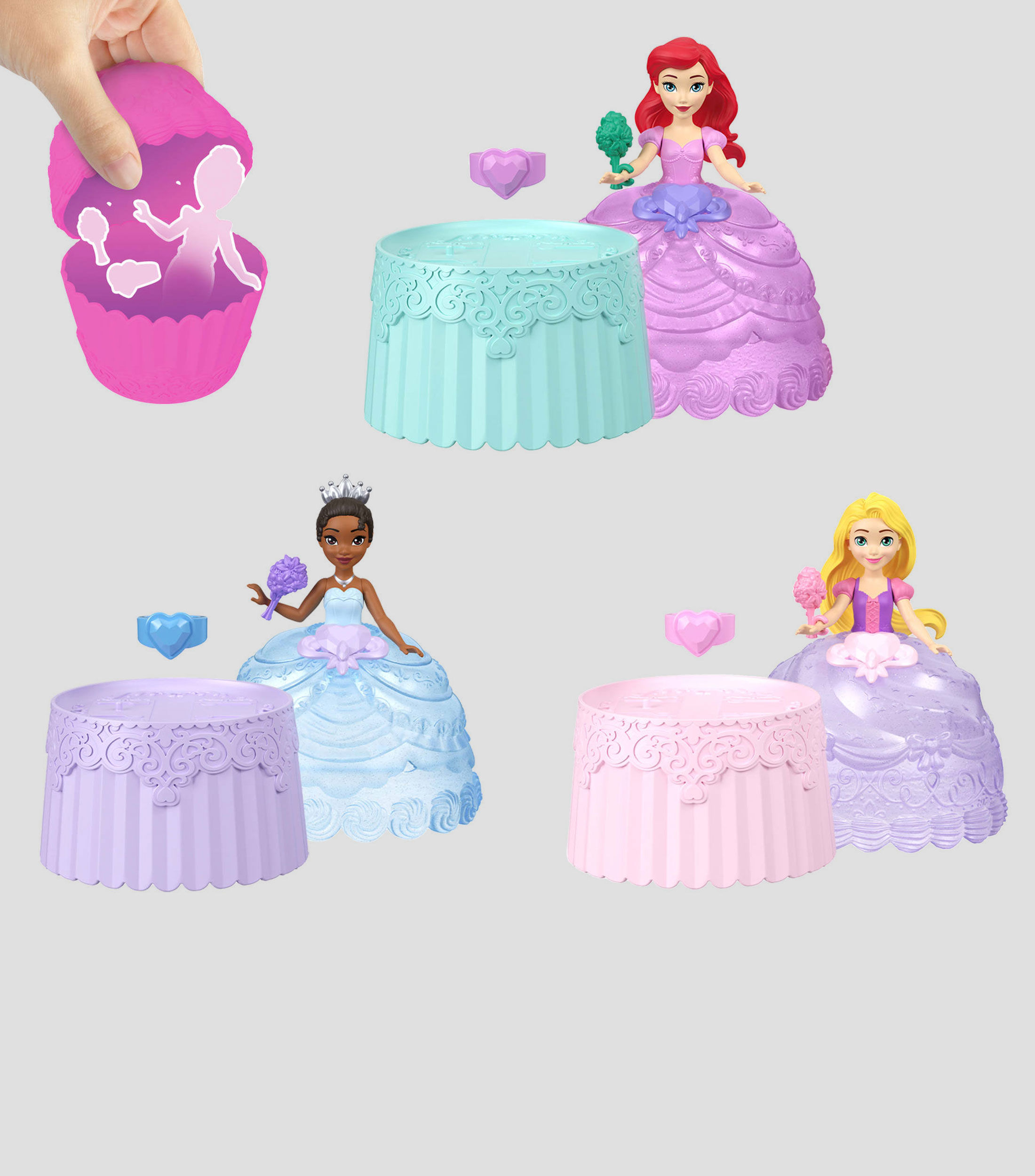 Muñeca Sorpresa Disney Princesa Cupcakes de San Valentín