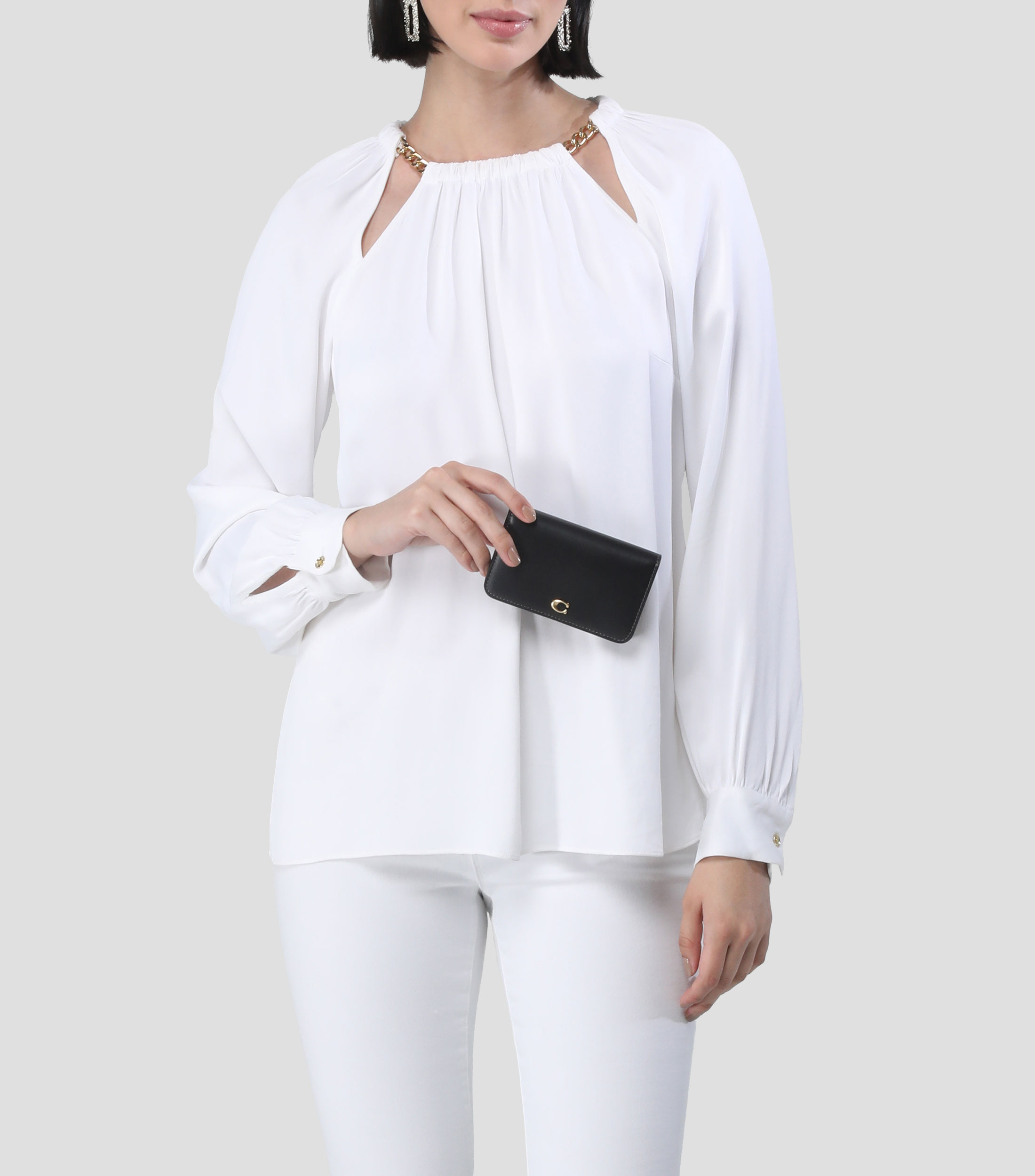 Cartera en piel lisa Mujer
