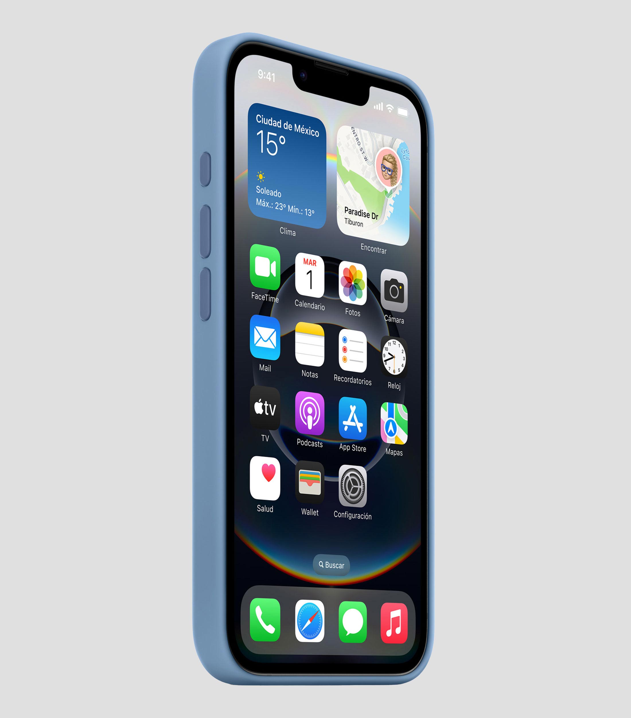 Funda para iPhone 16e Azul invierno