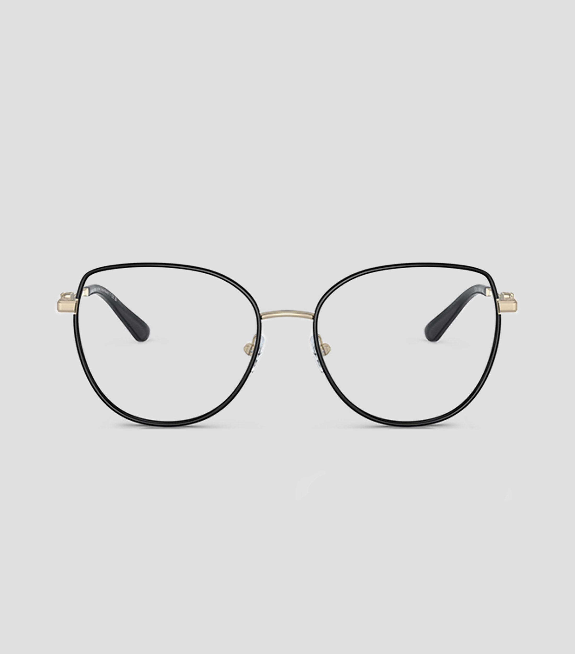 Lentes oftálmicos rectangulares dorados Mujer