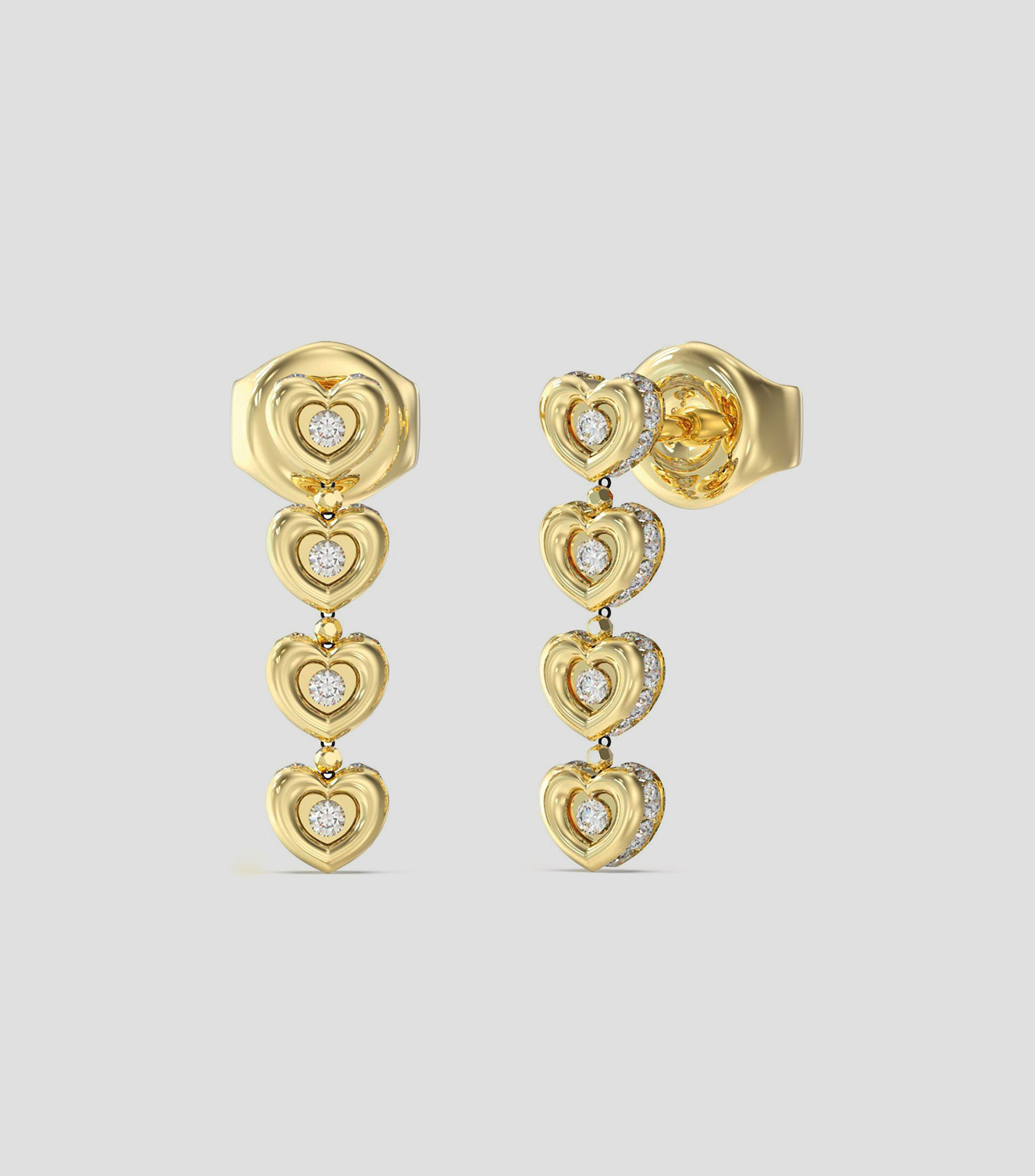 Aretes Corazón con zirconias Love Mujer