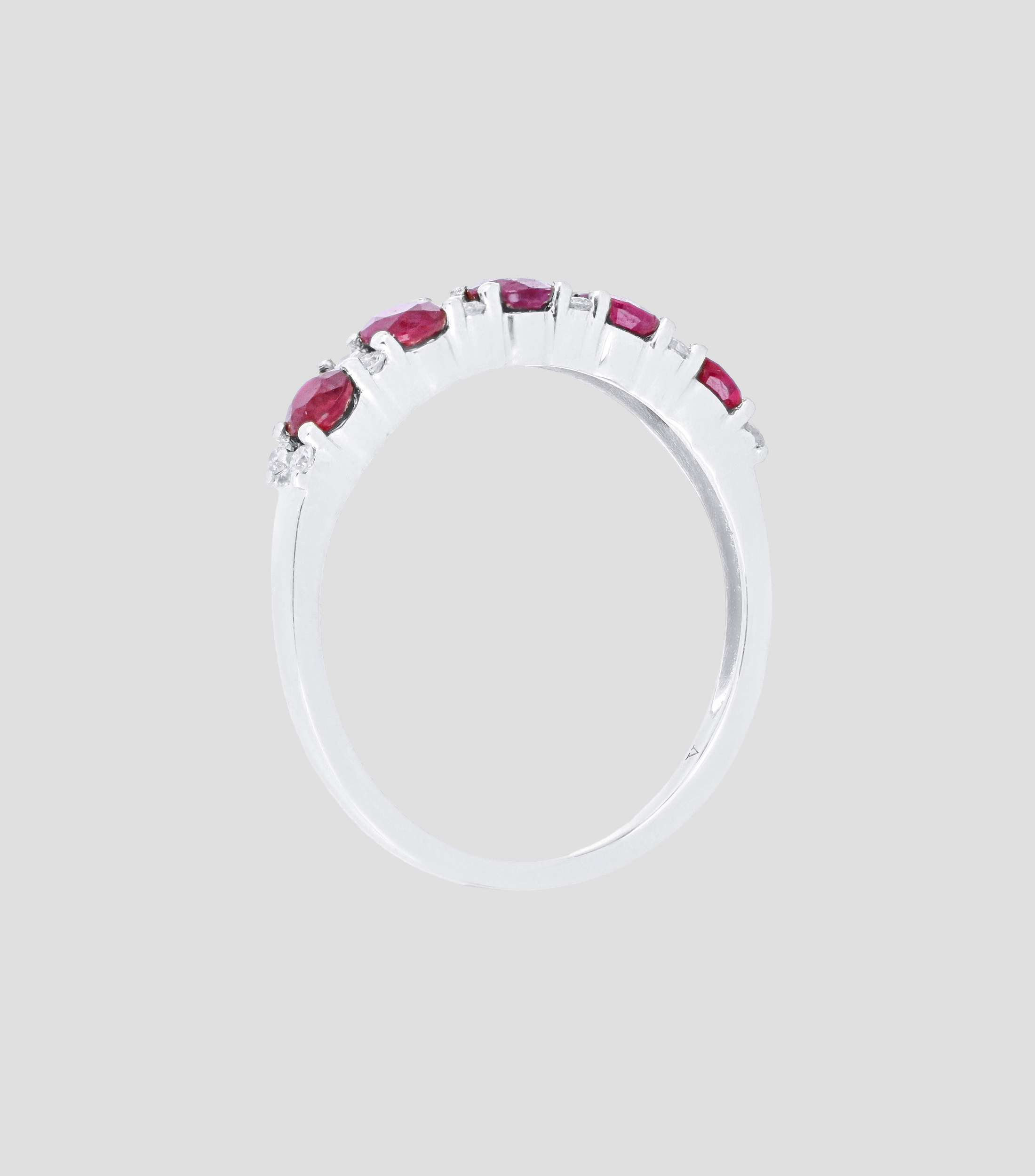 Anillo Churumbela en oro blanco de 14 Kts Mujer