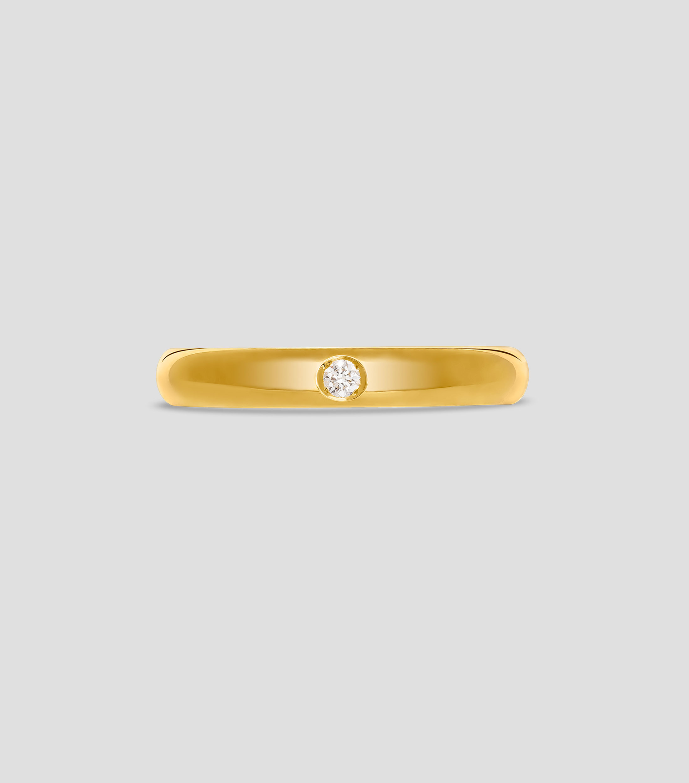 Sortija en oro amarillo de 18 Kts con diamante Talla 13 Mujer