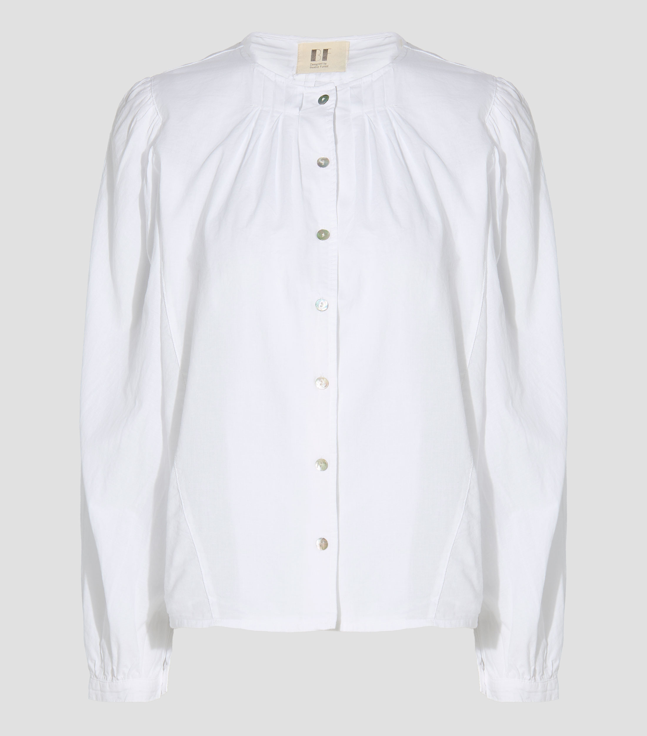 Blusa lisa manga larga Mujer