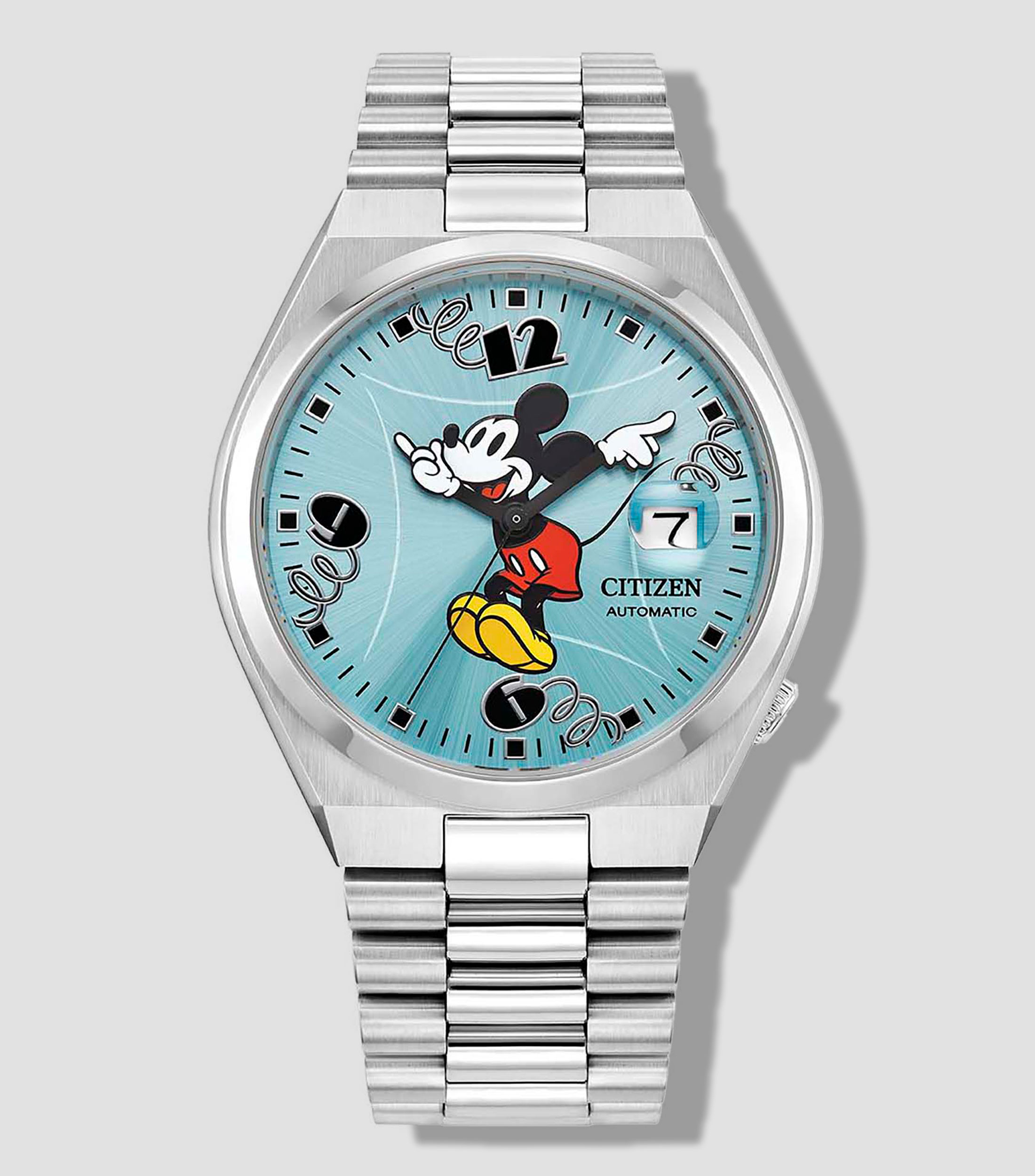 Reloj Unisex Tsuyosa Micky Mouse Casual, Plateado