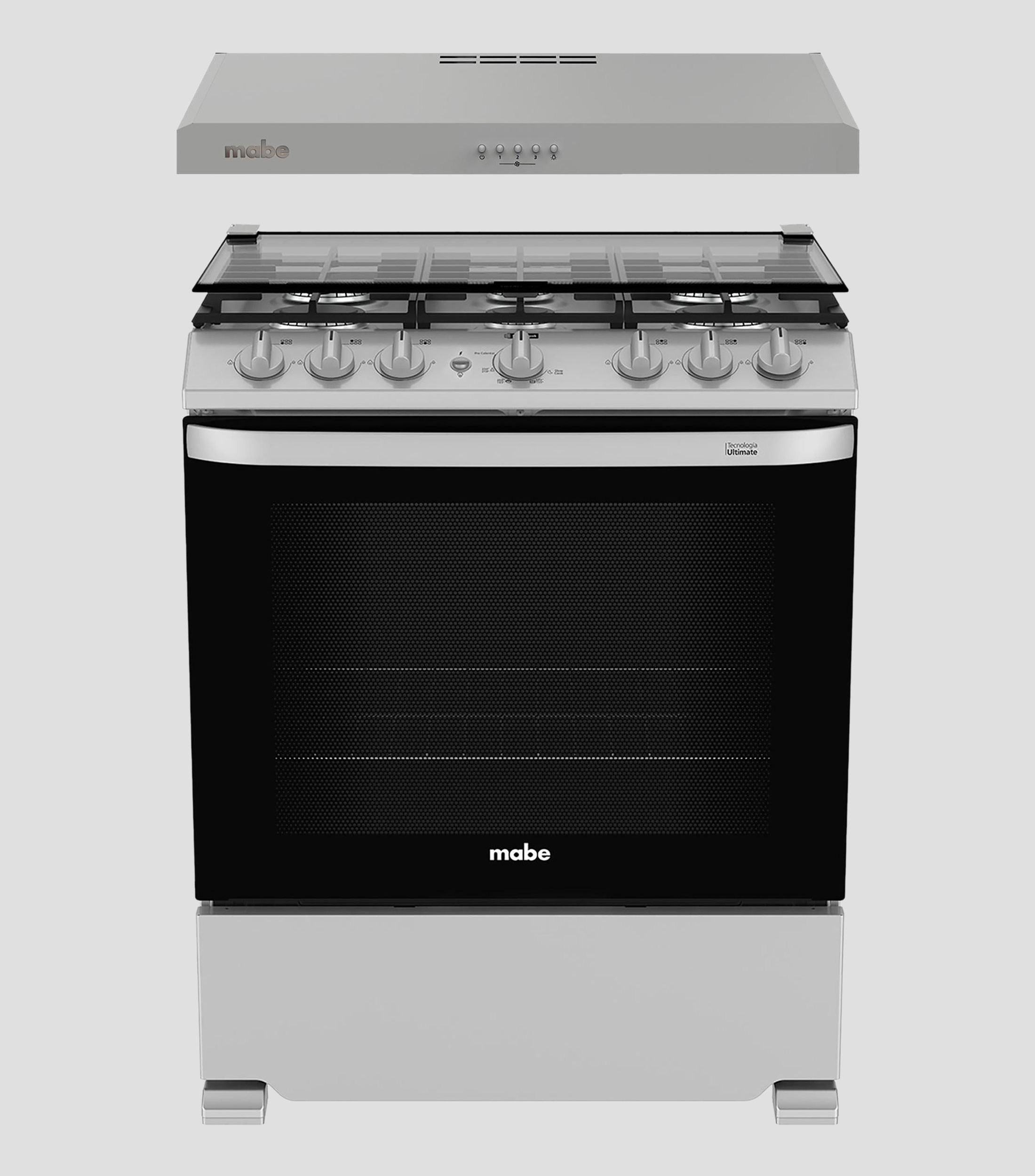 Combo estufa de Piso Air Fry Gas LP / Gas Natural 30" y Campana