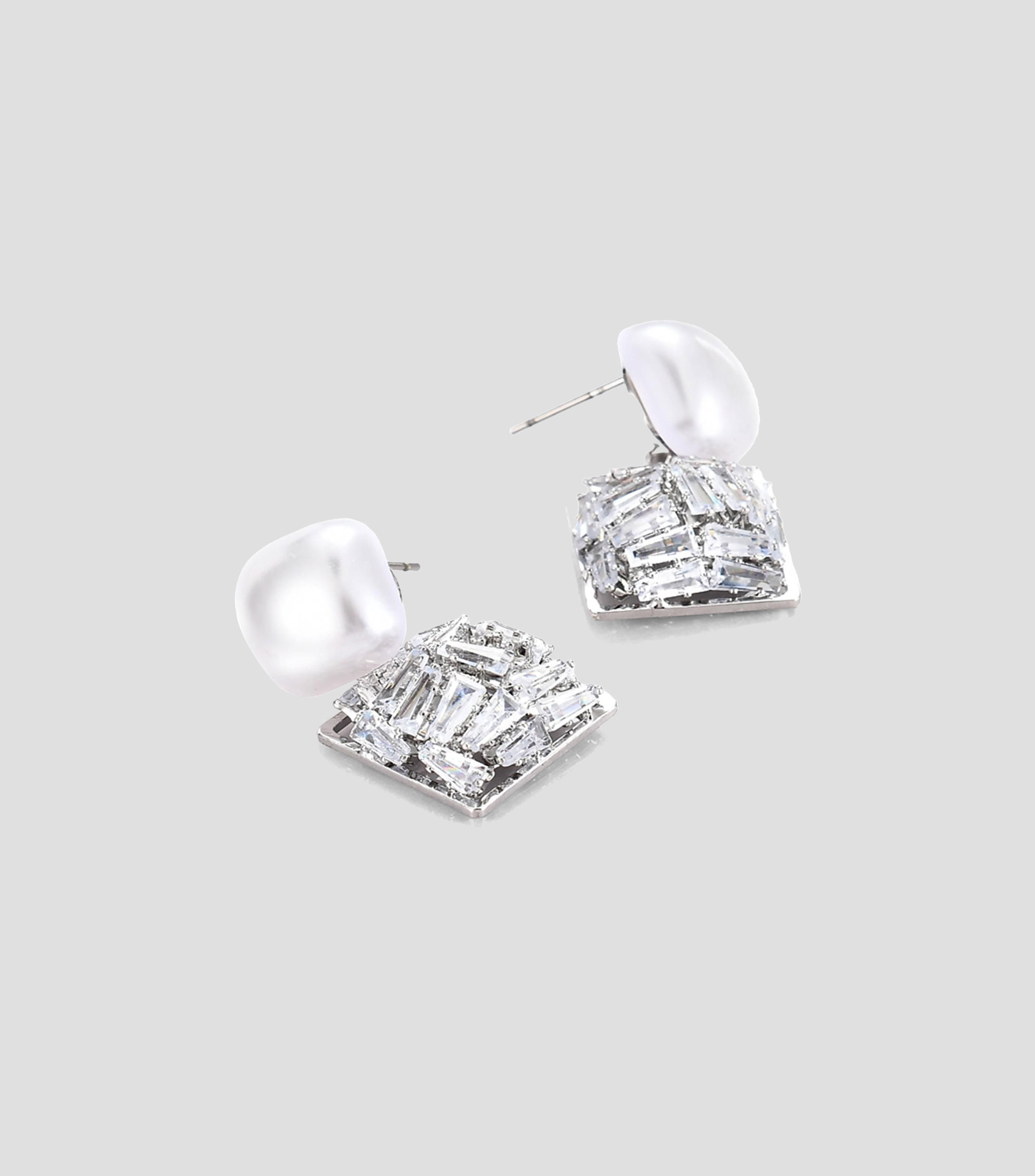 Aretes con cristales Mujer