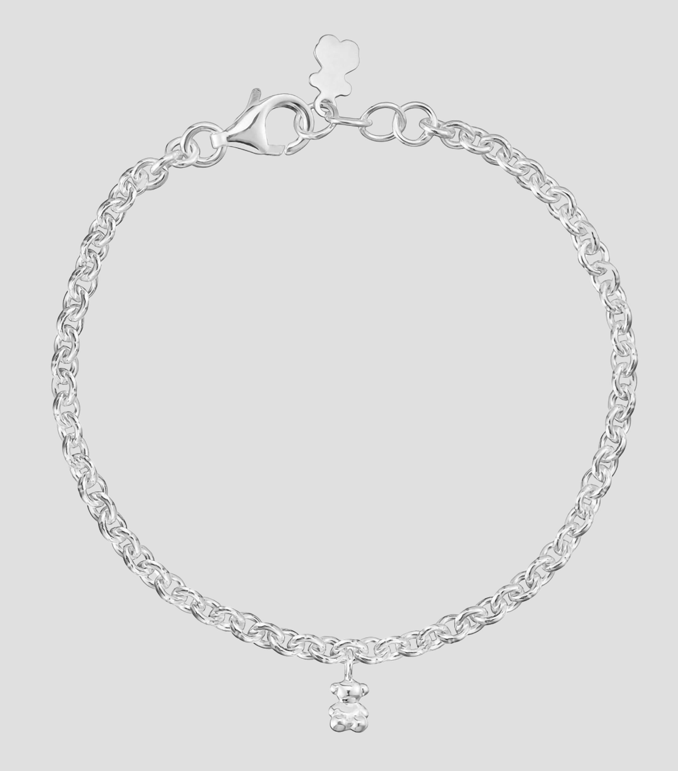 Pulsera en plata con osito Bold Bear Mujer