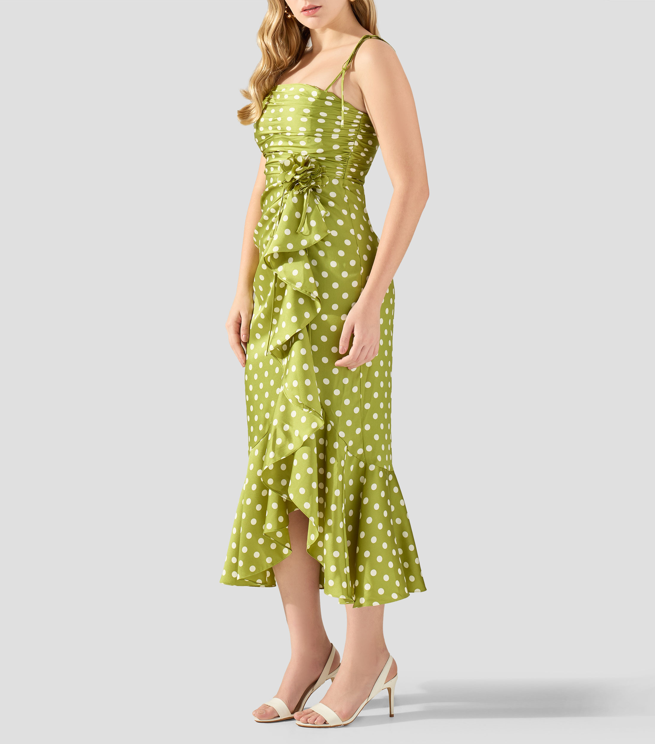Vestido largo estampado Mujer