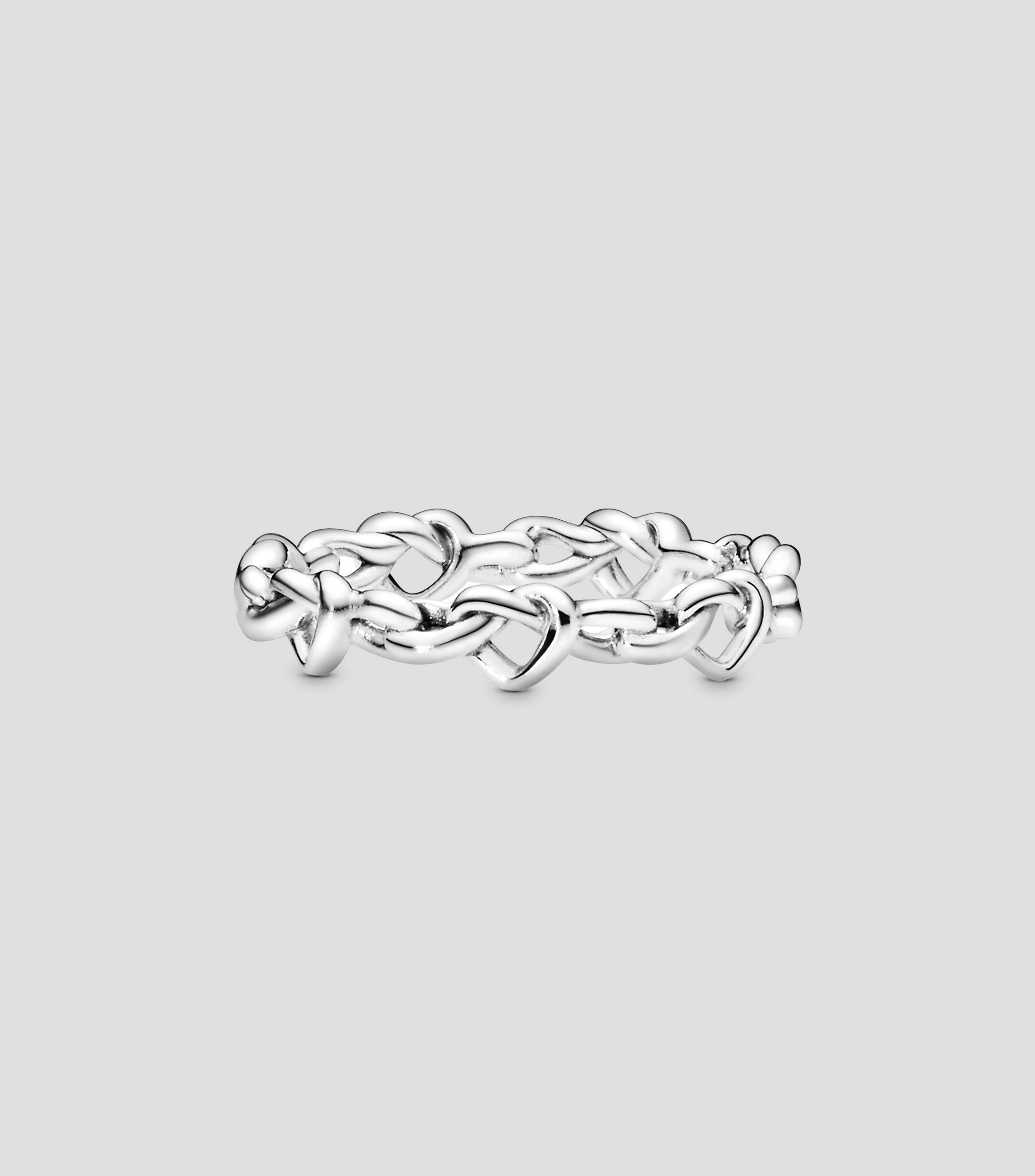 Anillo en Plata .925 Corazones anudados Mujer Talla: 50