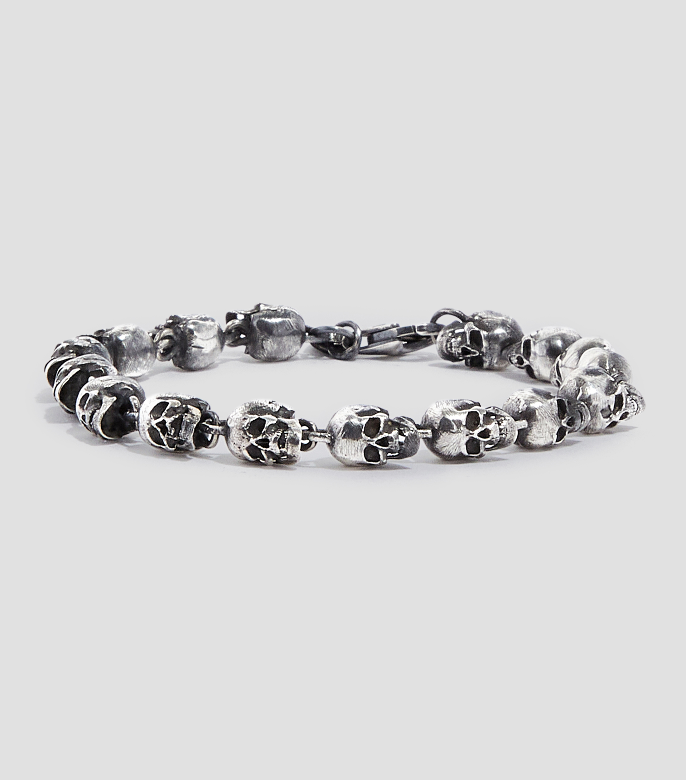 Pulsera Calaveras de plata Hombre