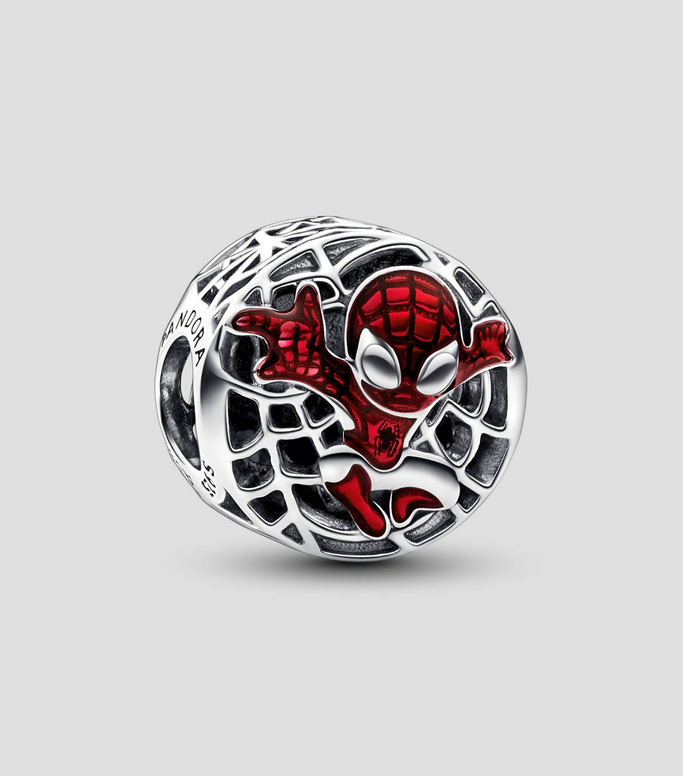 Charm en Plata Spider-Man Mujer