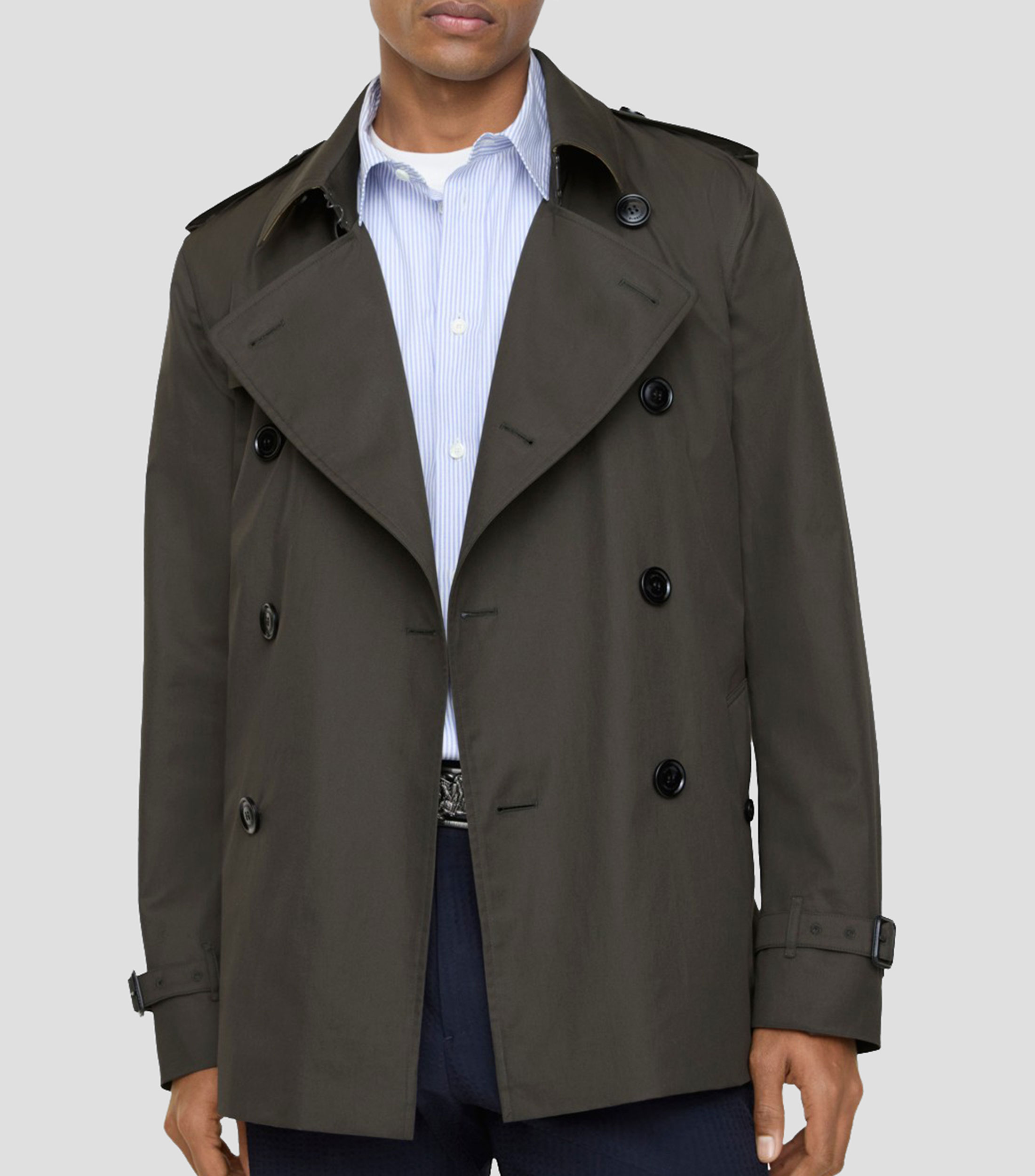 Abrigo midi liso Hombre