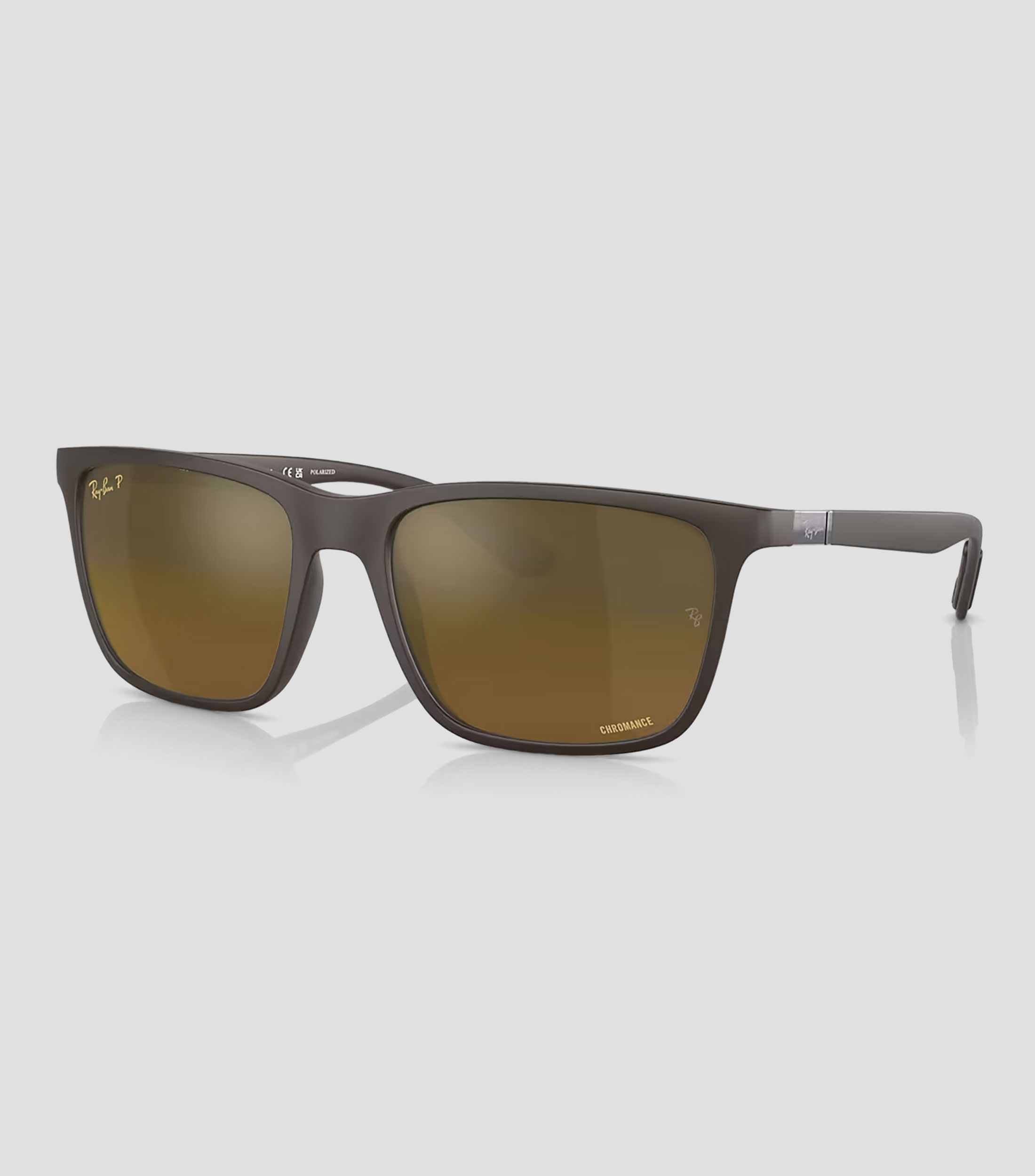 Lentes de sol Rectangulares Cafés Hombre