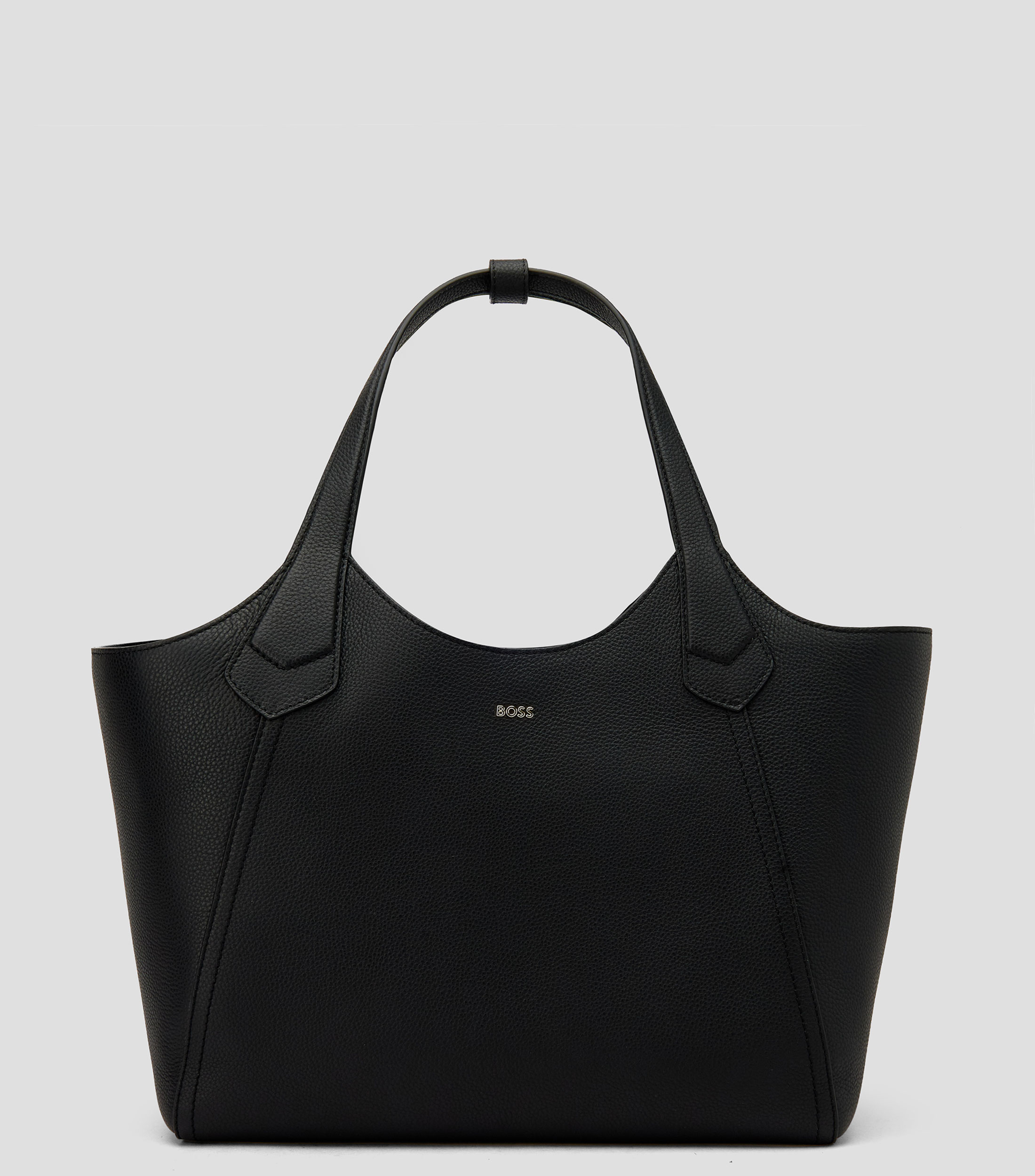 Bolsa tote en piel lisa Mujer