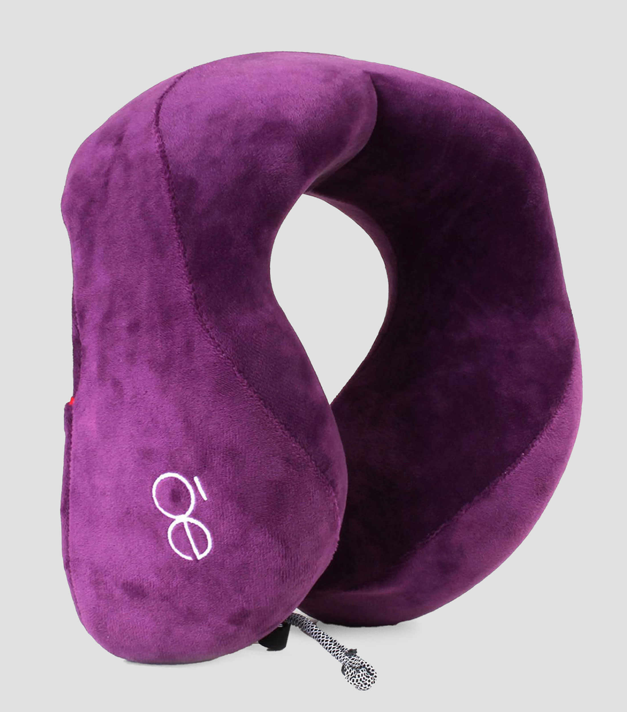 Almohada de viaje con antifaz Memory Foam Firme Ergo Morado