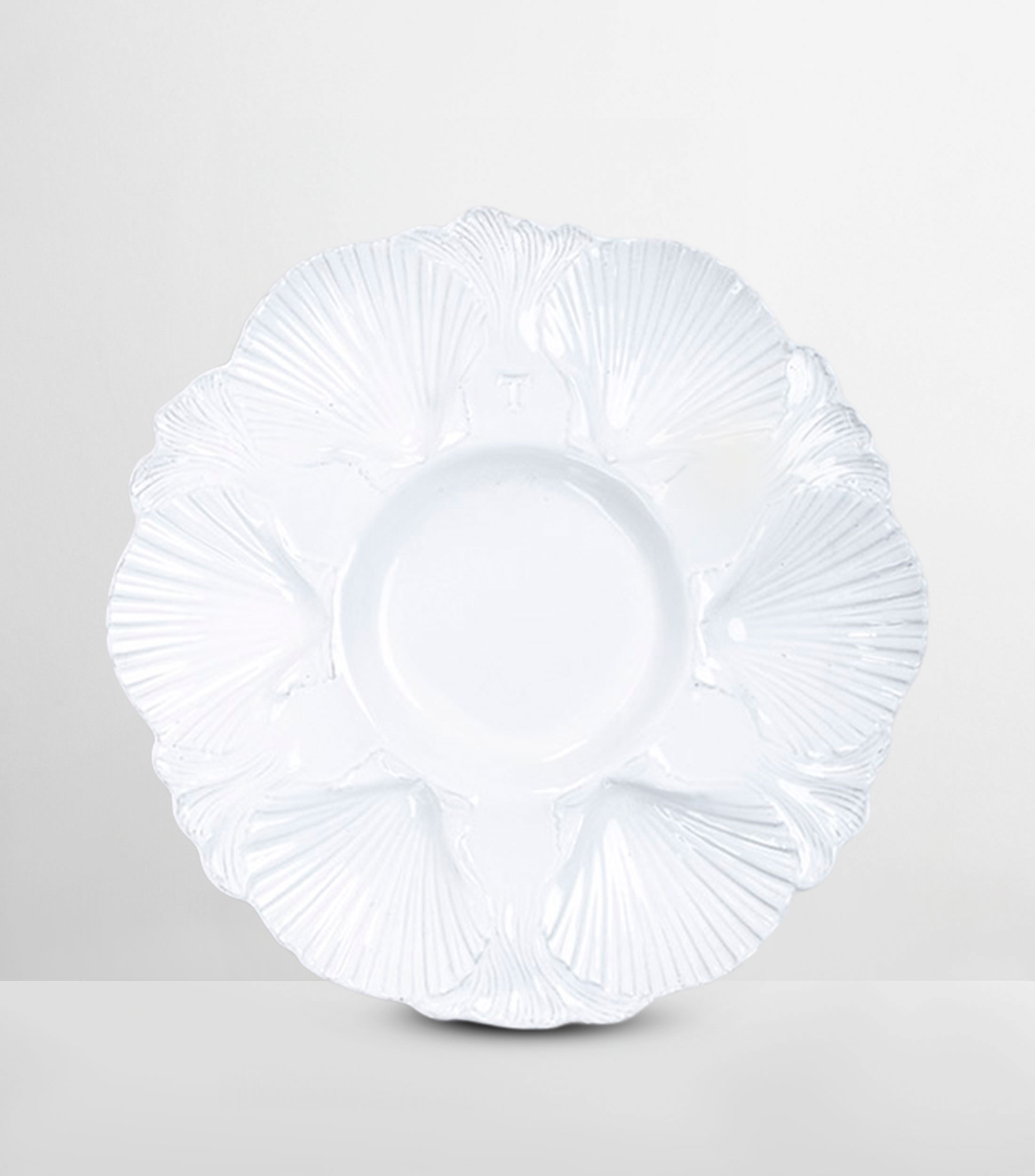 Plato para ostras blanco en cerámica