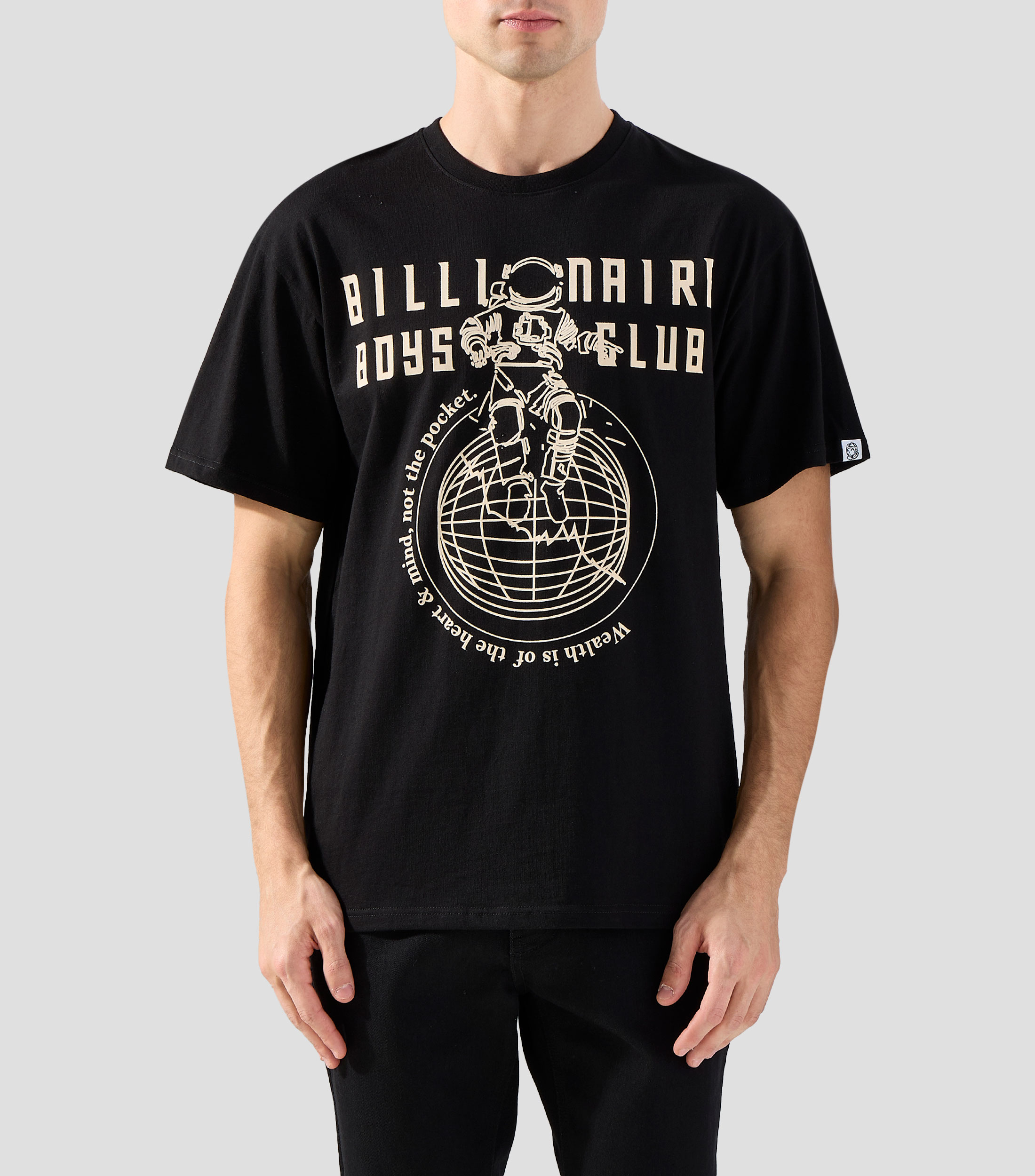 Playera de cuello redondo con manga corta estampada Hombre