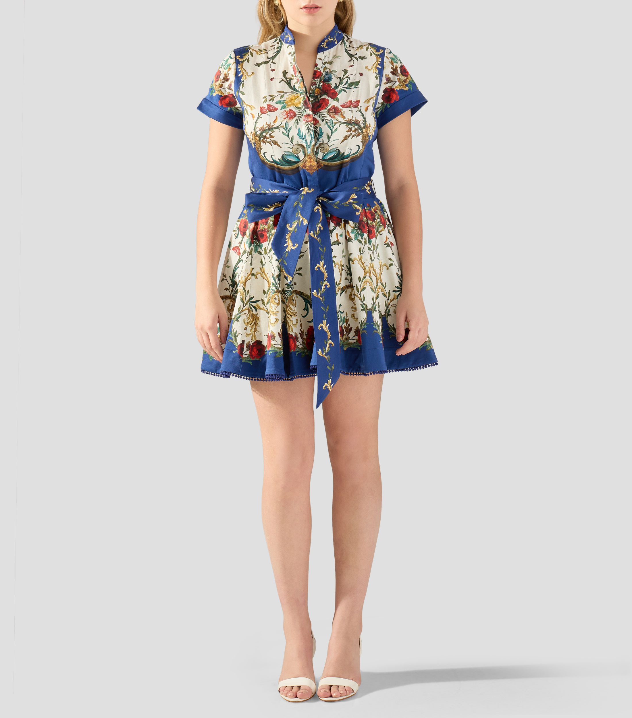 Vestido corto estampado Mujer