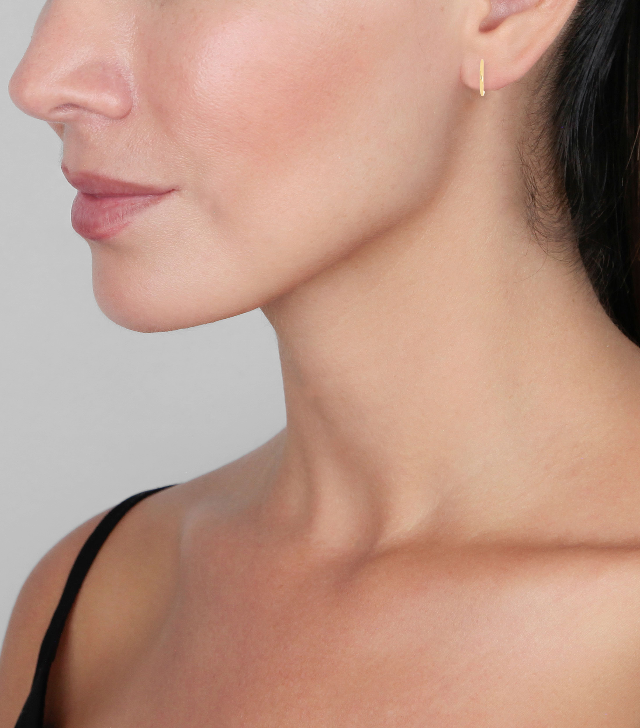 Arracadas en oro amarillo 18 Kilates lisas Mujer