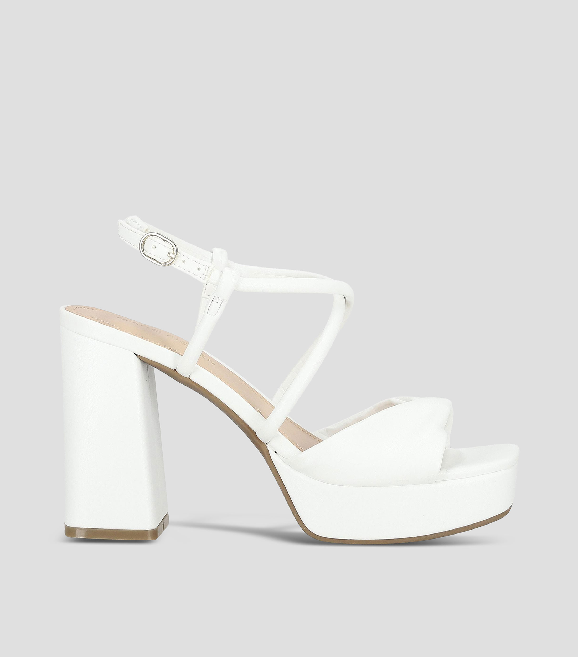 Sandalias con tacón alto cuadrado Mujer