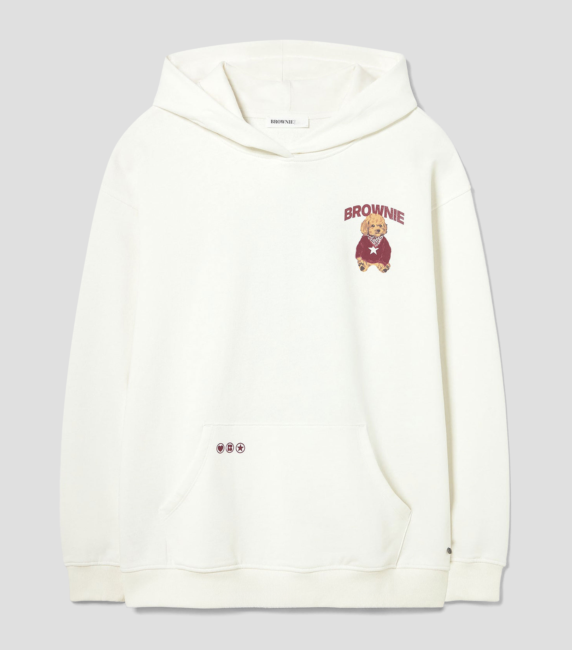 Sudadera canguro con capucha con estampado Mujer