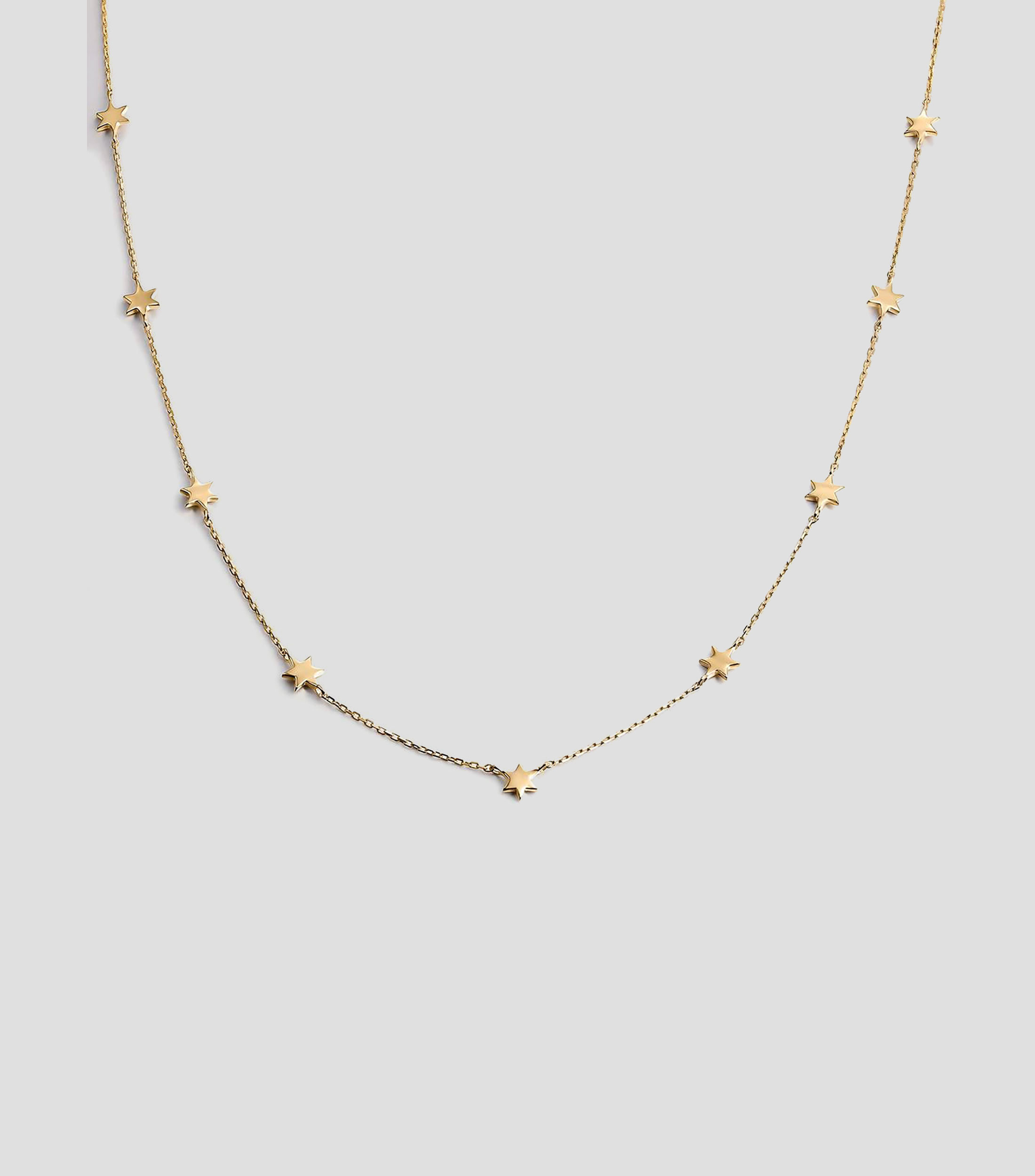 Collar en Plata con estrellas Mujer