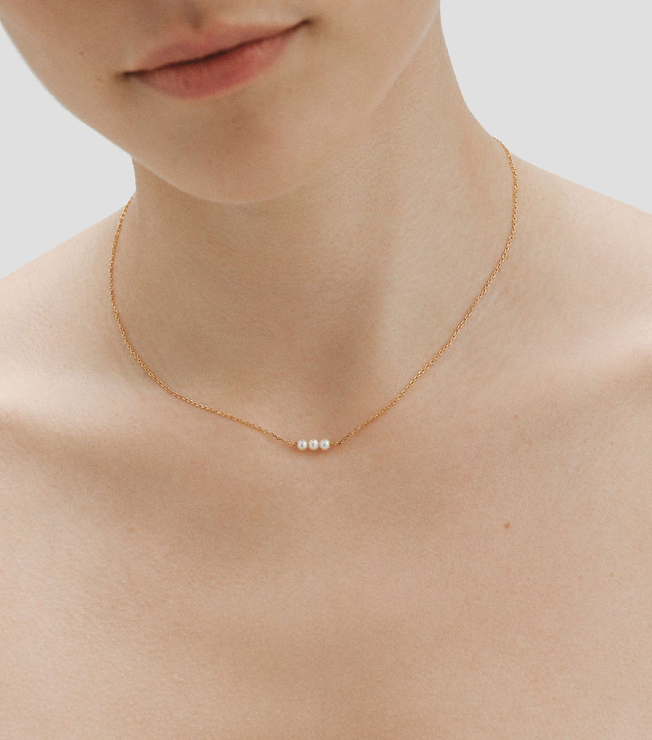 Collar en Plata .925 con perlas Comunión Mujer