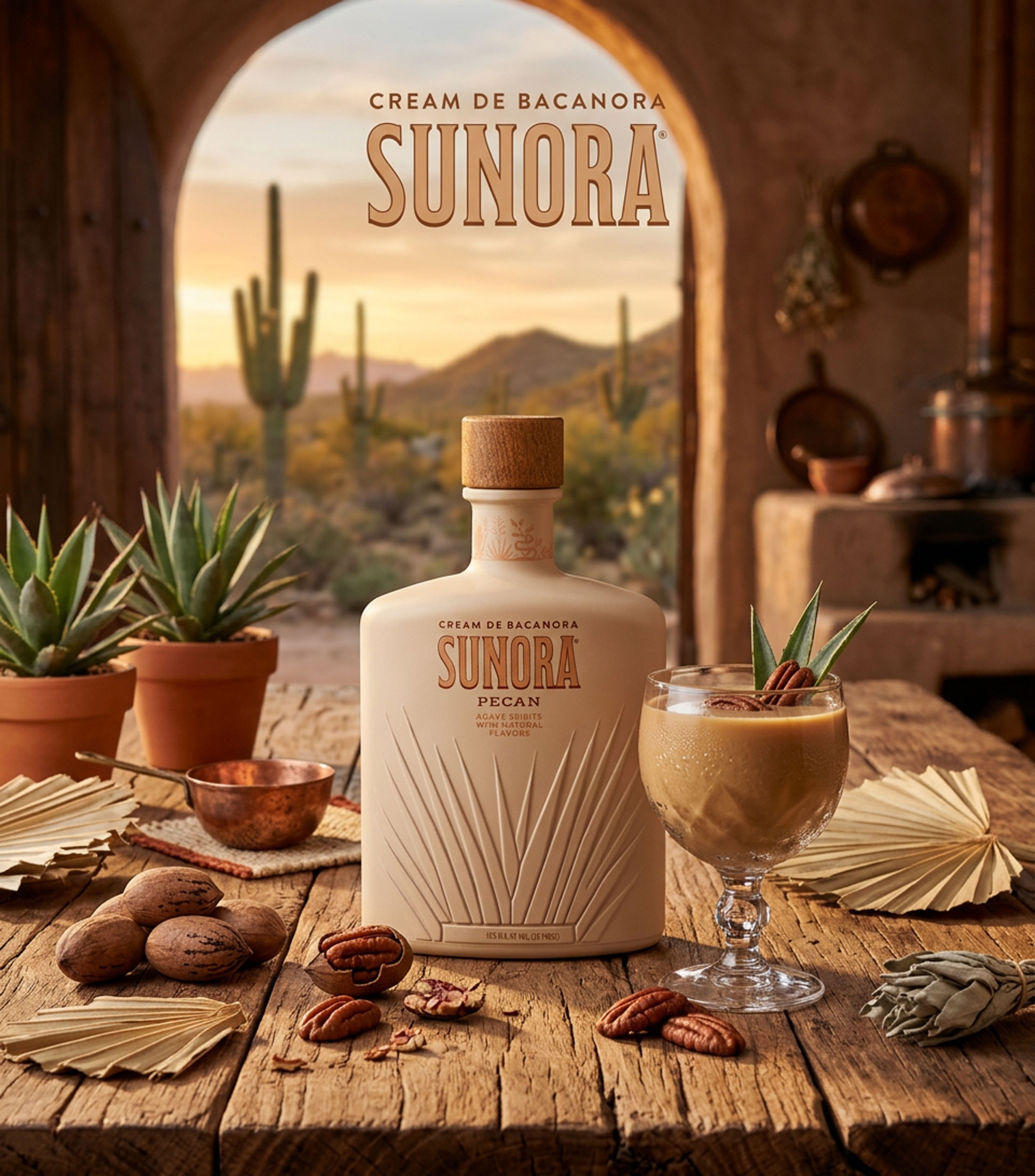 Crema de Bacanora Sunora Nuez, México, 750 ml